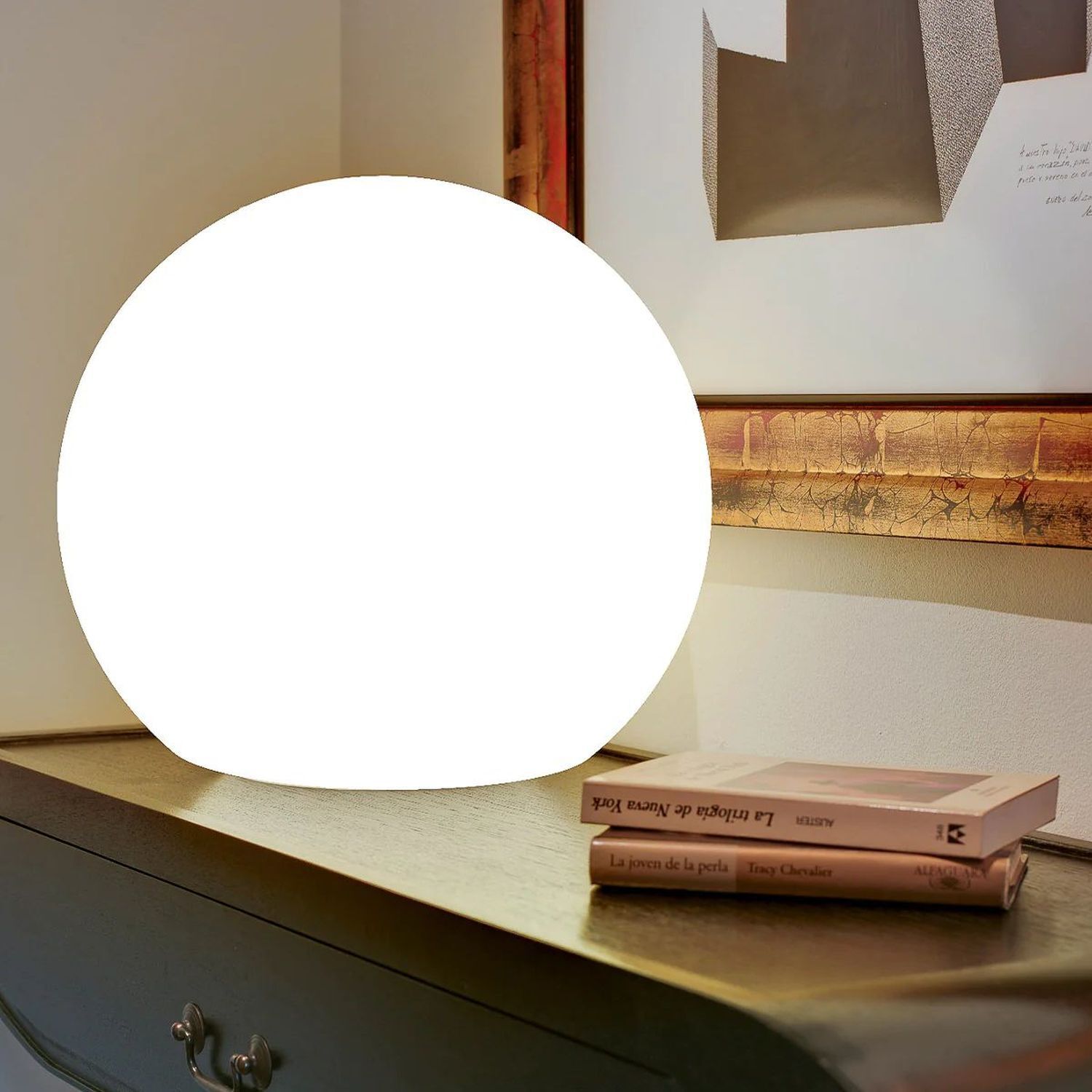 Kugelleuchte außen Ø 40 cm LED E27 2700 K Kabel Schalter Lampe, Buch, Veröffentlichung, Fenster, Fensterbank