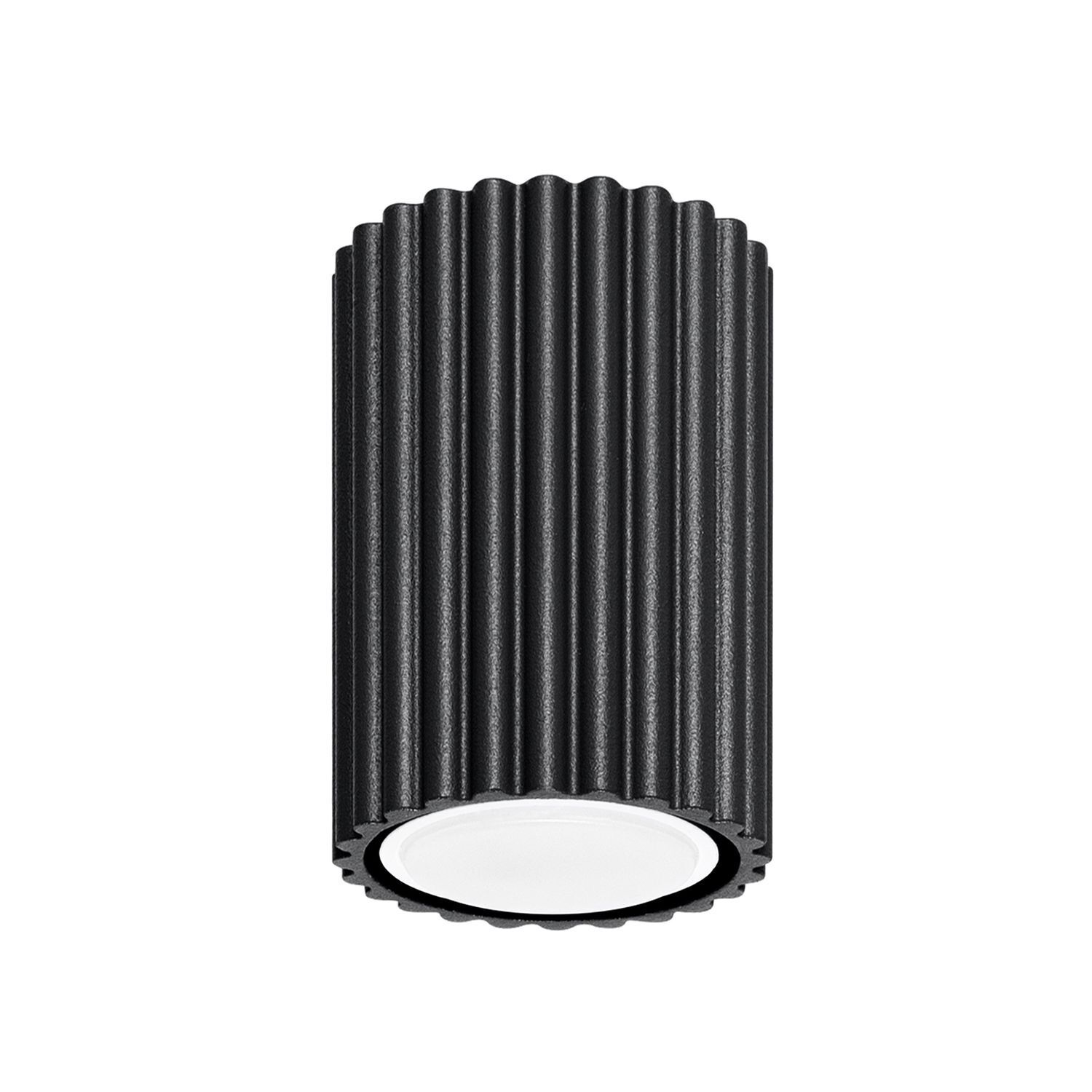 Spot à poser noir petit GU10 Ø 6,5 cm H : 10 cm Aluminium
