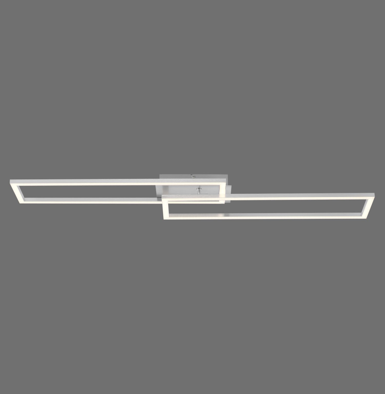 Plafonnier LED à intensité variable en acier 3000 K L:102 cm