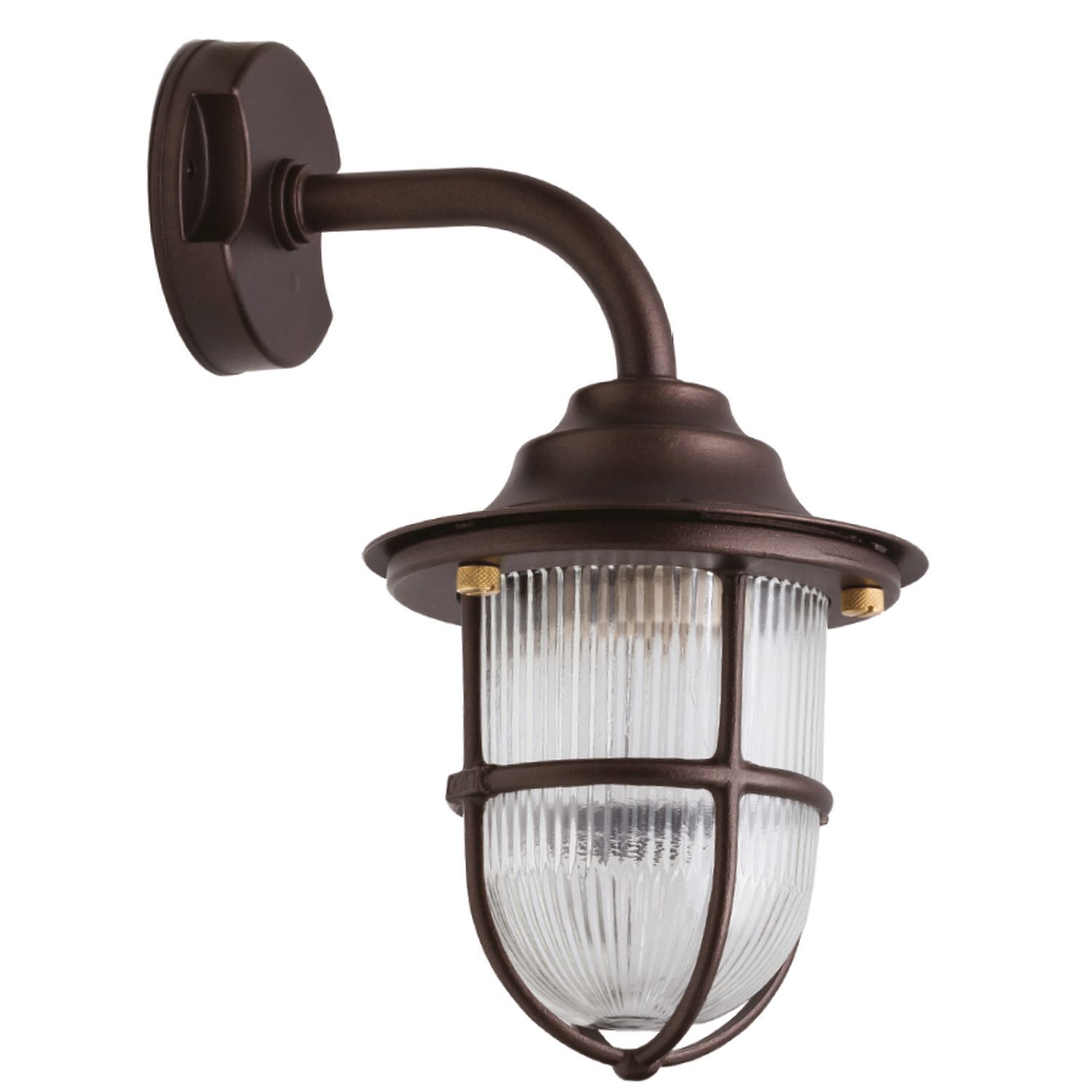 Applique extérieure laiton verre E27 IP64 31 cm de haut Maritim