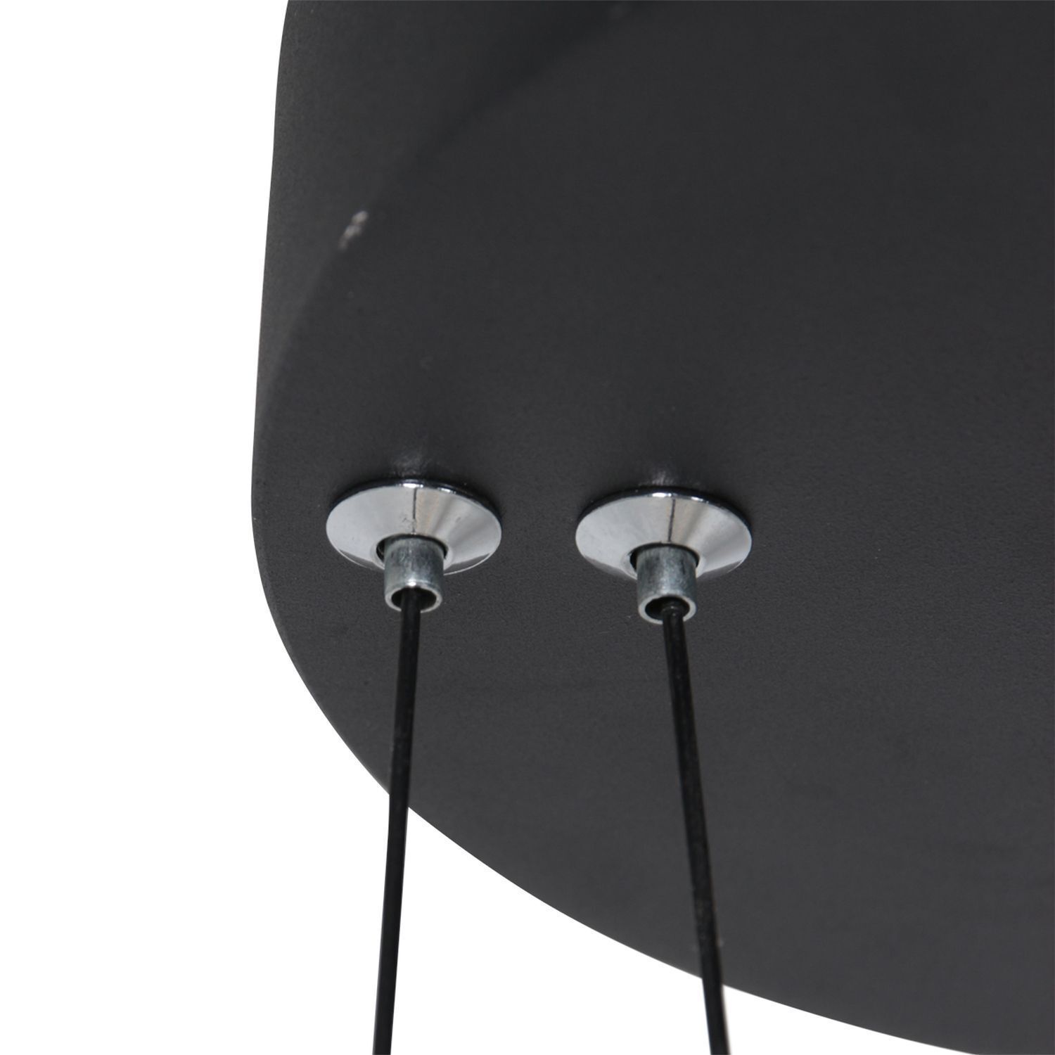 Lampe LED à suspendre noire Ø60 cm ronde 2700 K anneau plaque