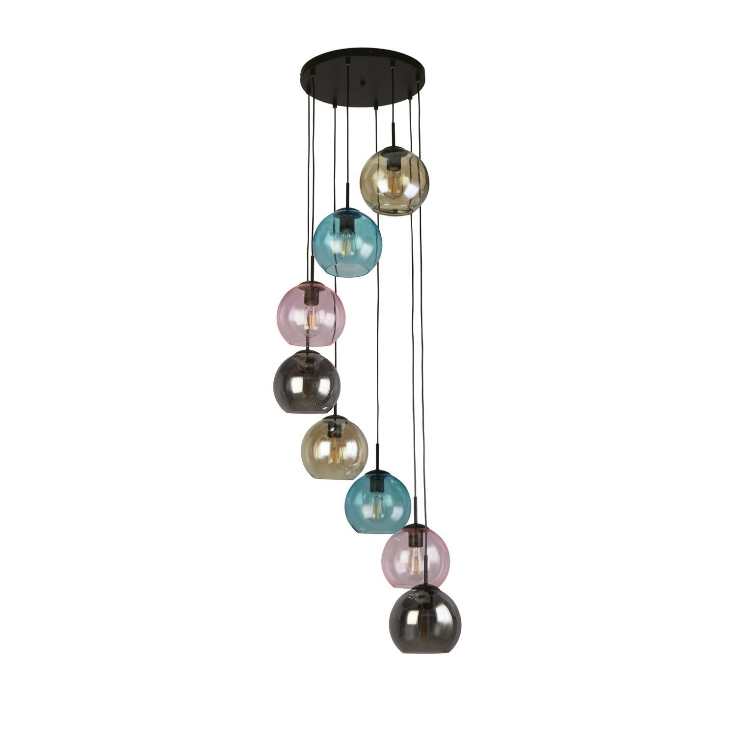 Lampe à suspendre Coloré Ø 54 cm H : max. 2 m réglable verre