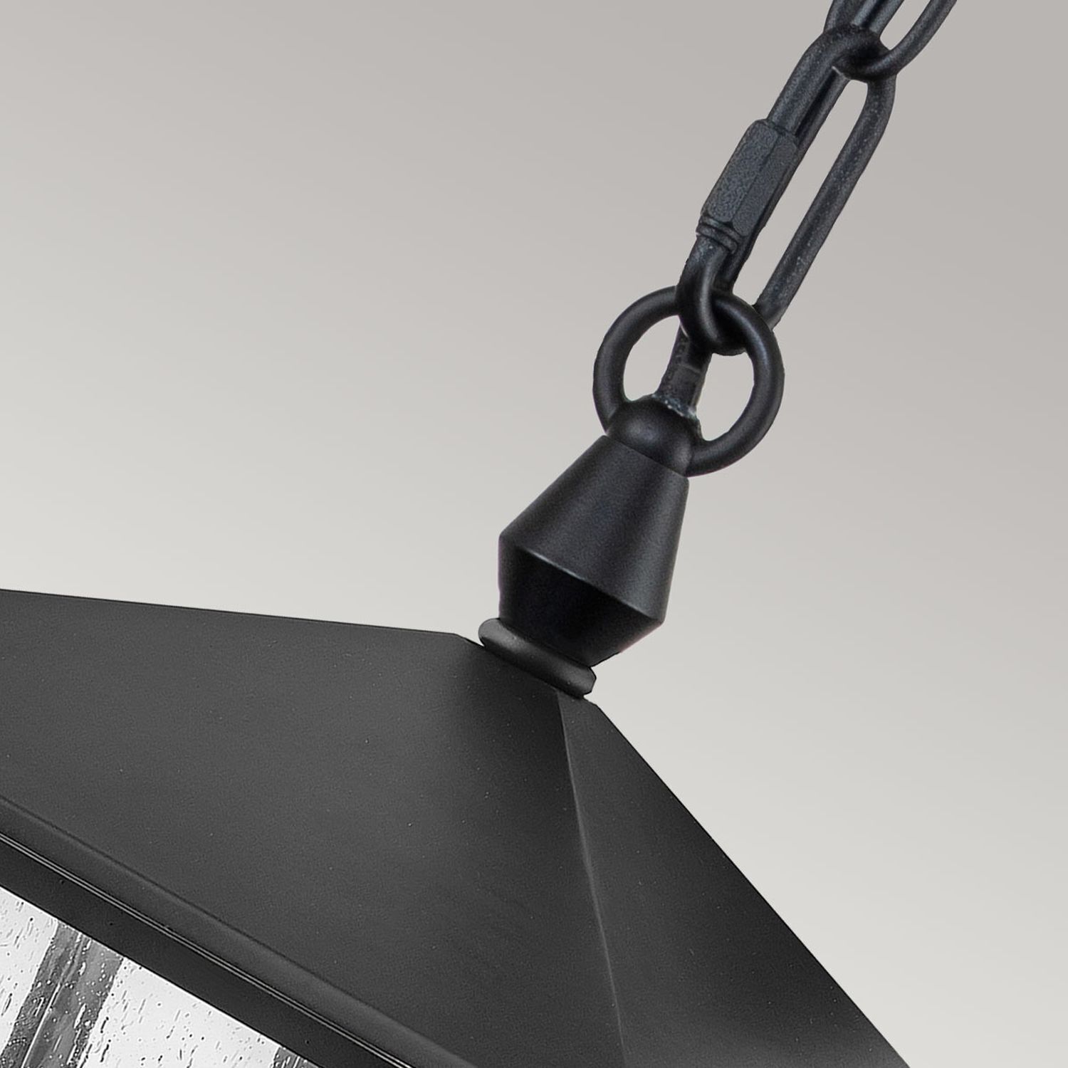 Lampe à suspendre extérieure 3x E14 IP44 27,9 cm de large Vintage Noir