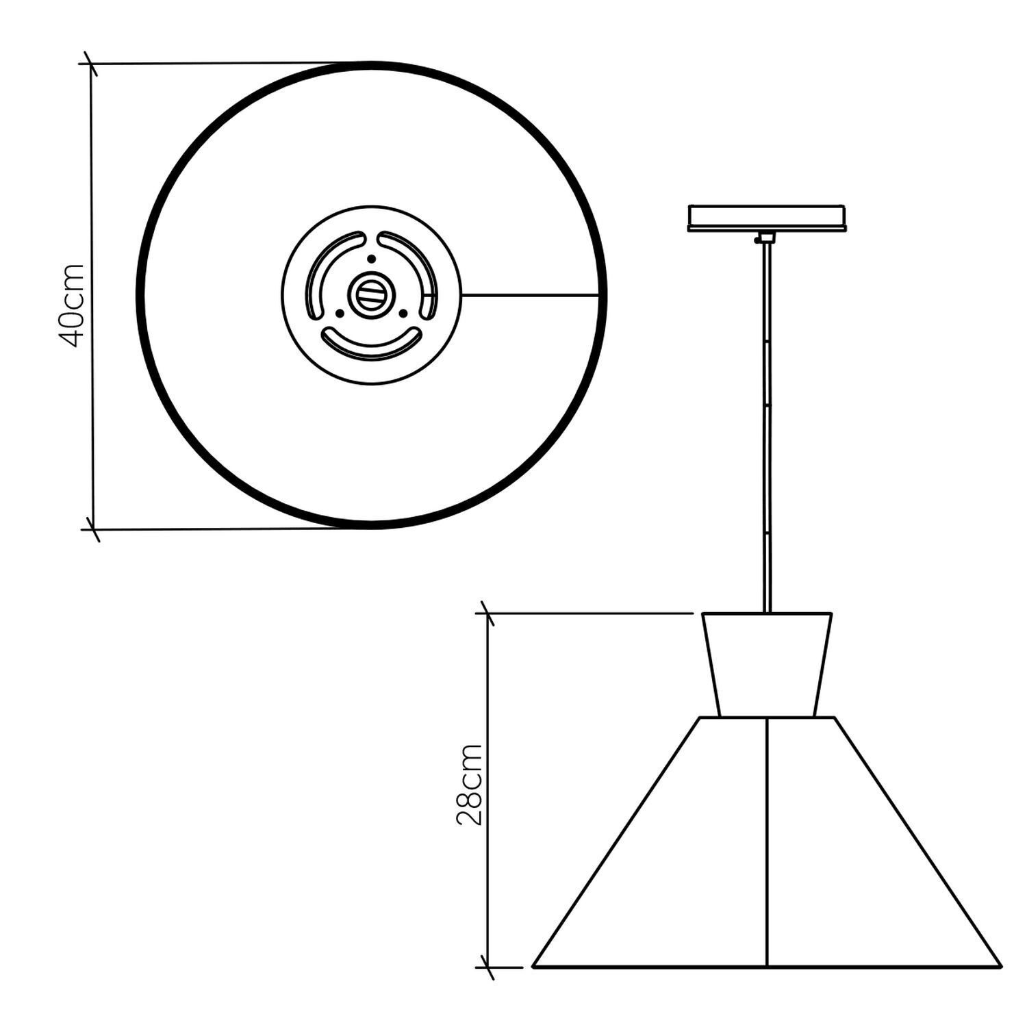 Suspension Bois Plaqué Teck E27 D : 40 cm Moderne