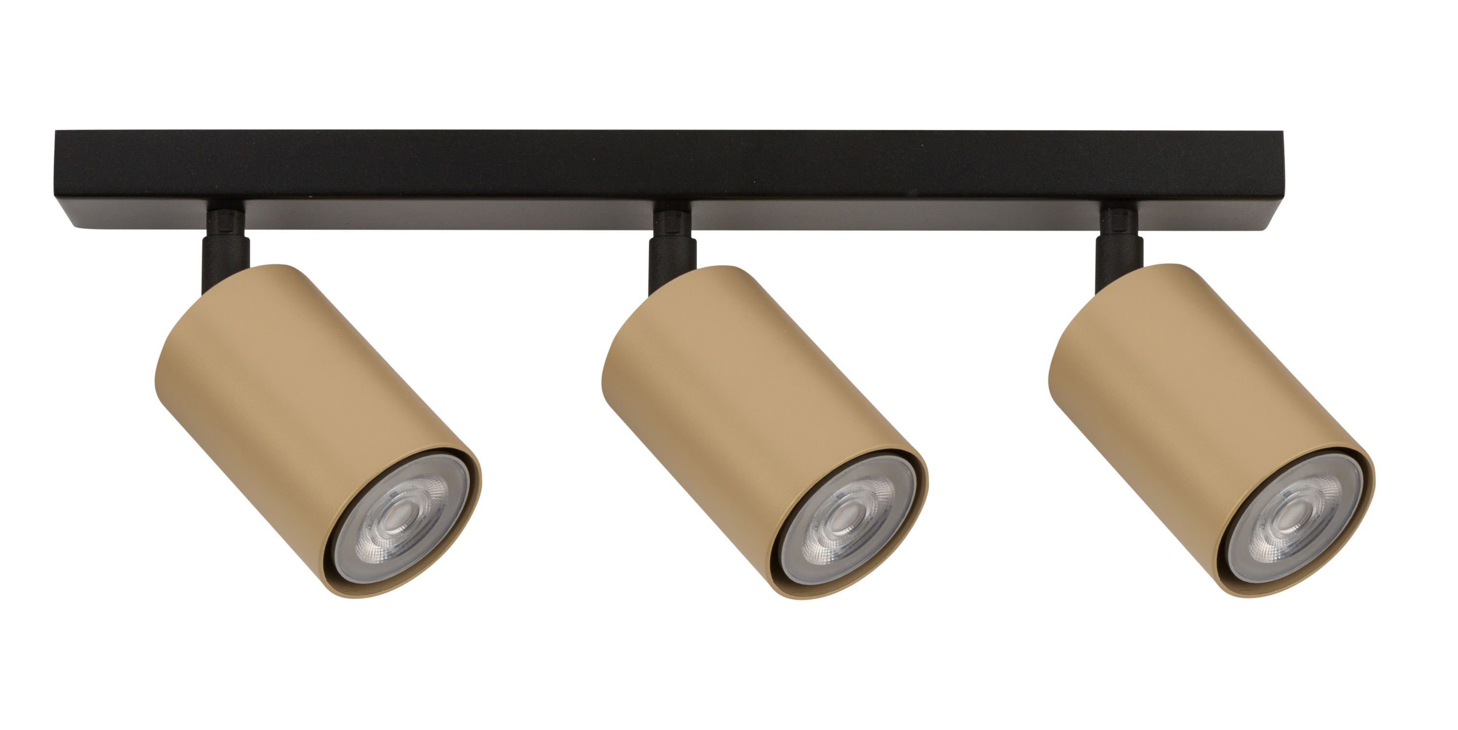 Spot de plafond doré noir métal flexible L:38 cm