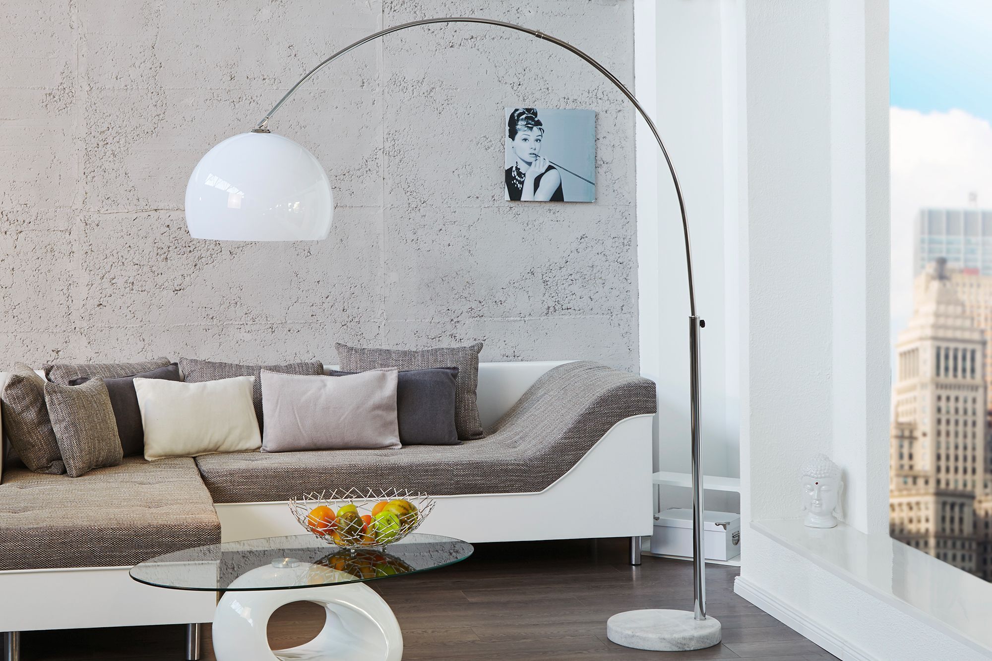 Lampe sur pied courbée Retro 175cm Lampe, Stehlampe, Klebeband