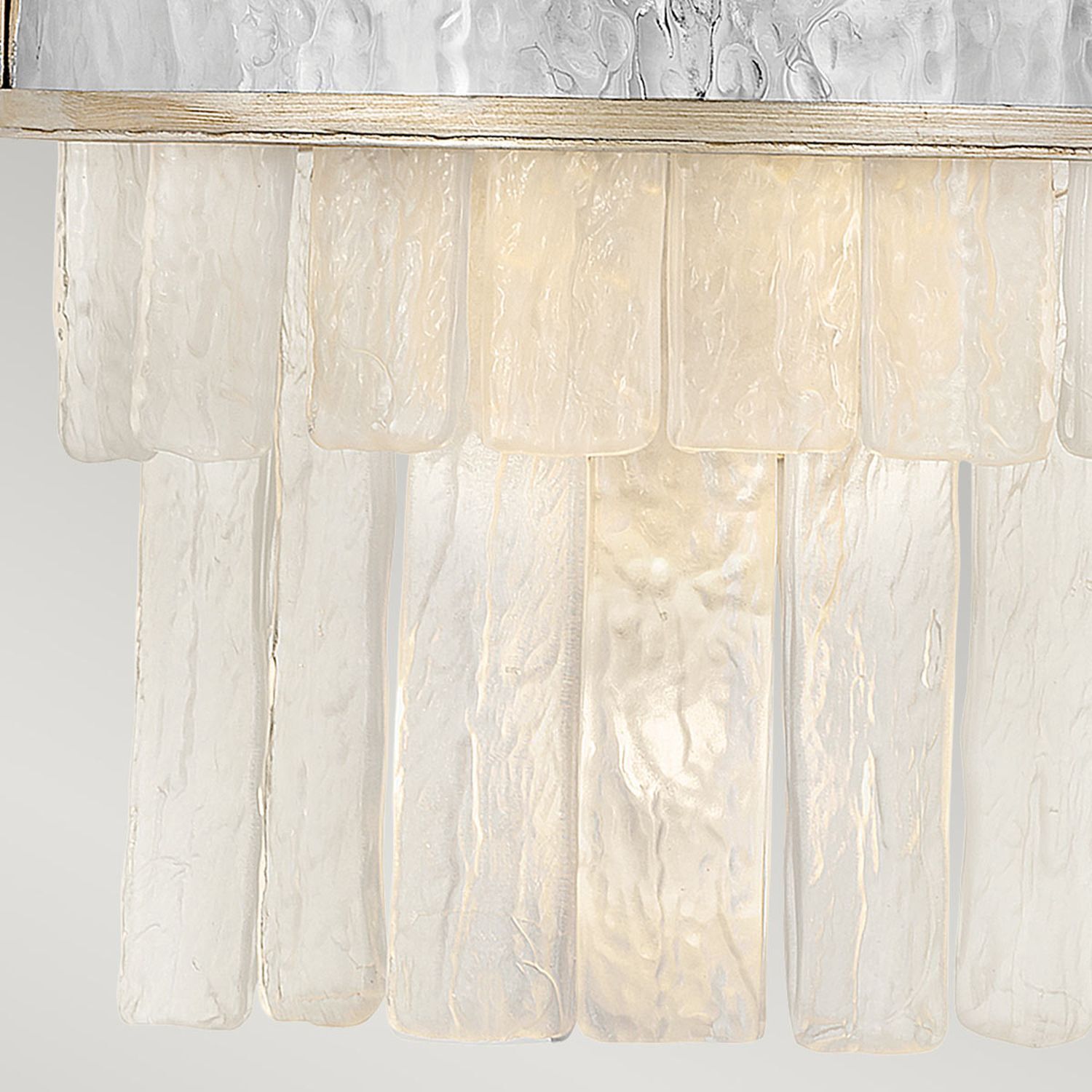 Applique murale petite L : 30,5 cm acier inoxydable cristal 2x E14 Up Down