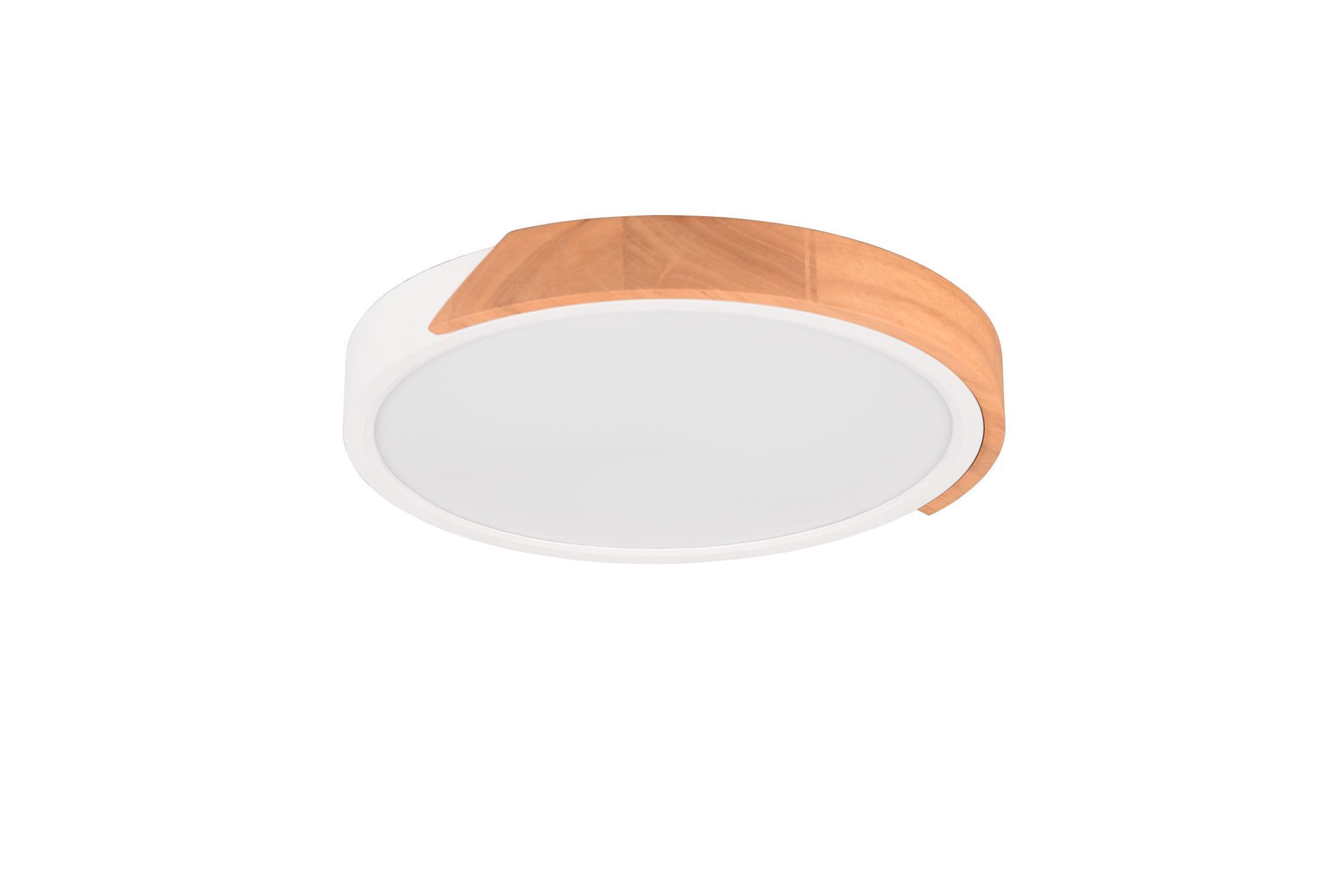 Blendarme Lampe de plafonnier LED bois rond Ø31,5 cm 20 W blanc