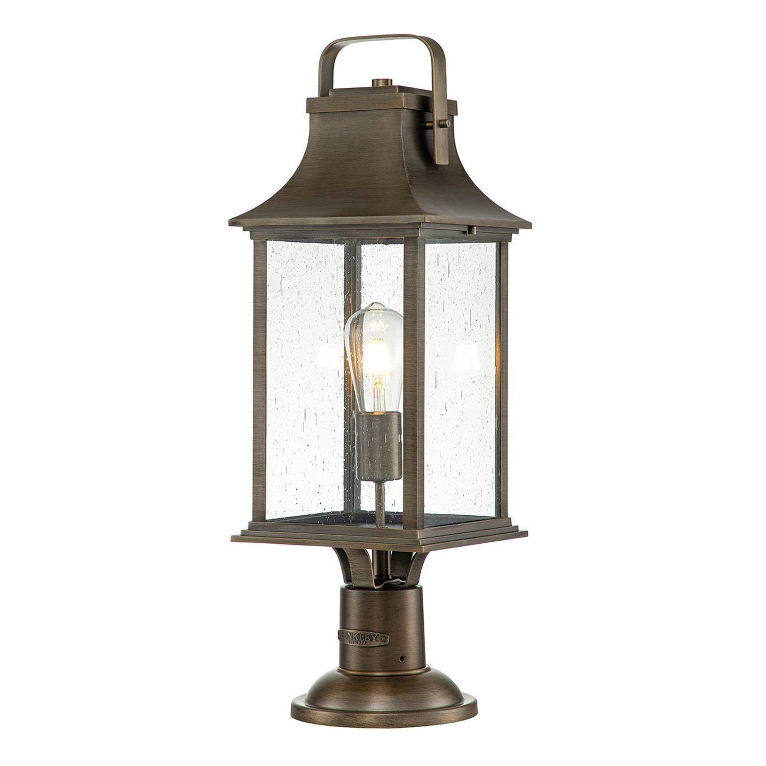 Lampe de socle jardin terrasse 64,8 cm de haut IP44 E27 en bronze