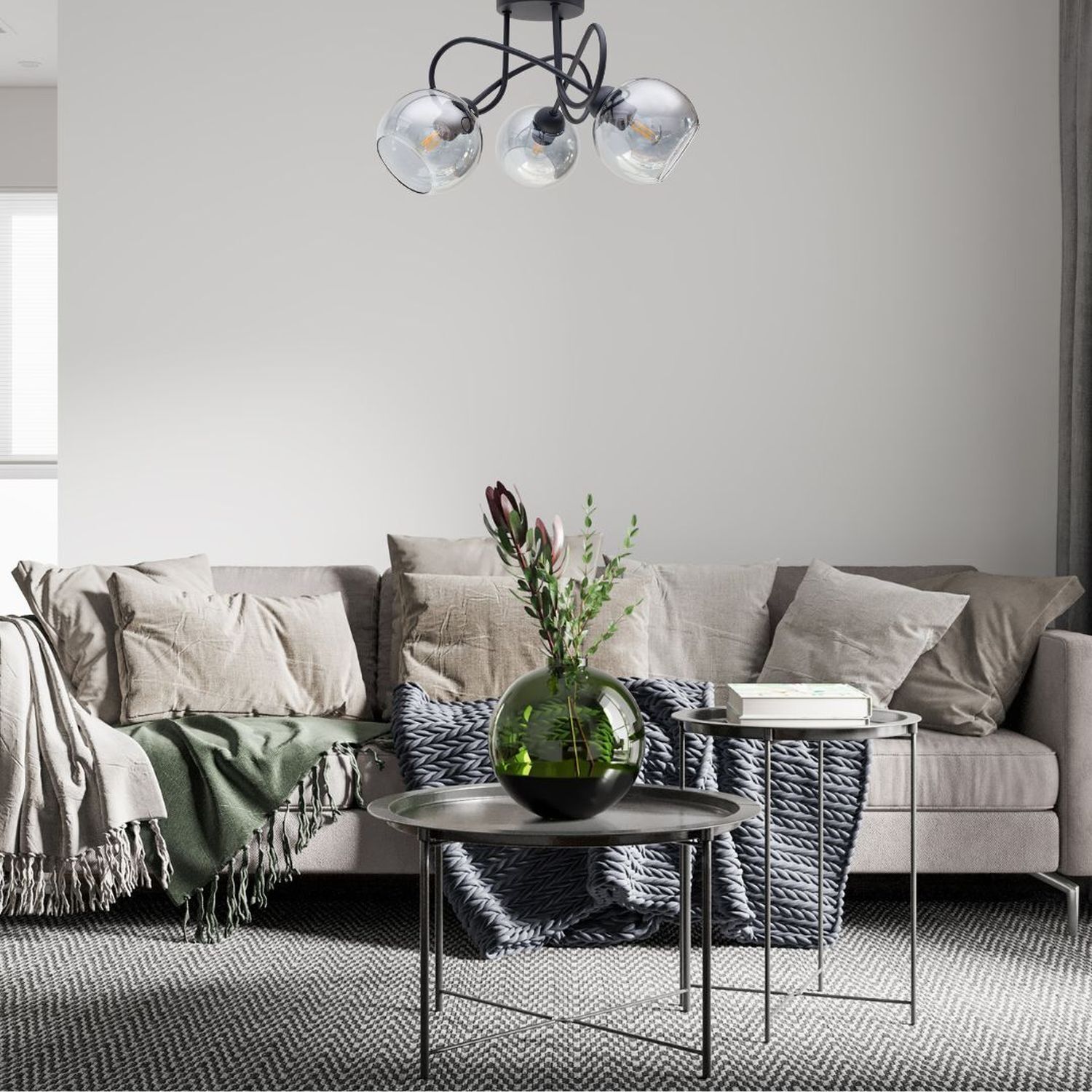 wohnzimmer, sofa, wohnzimmerdeko, vase, lampenschirm