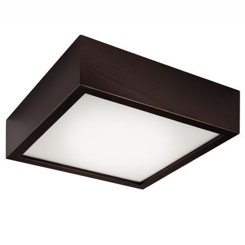 Plafonnier Marron Bois Carré Salon