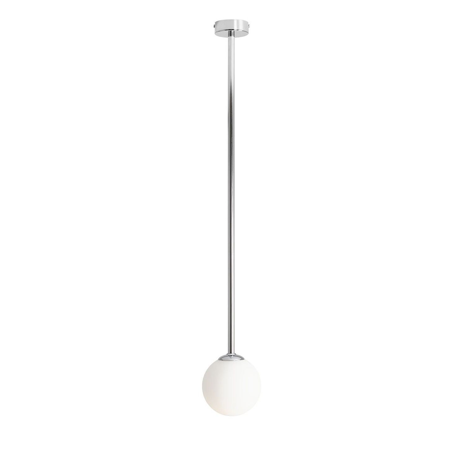 Plafonnier verre métal chromé E14 L:14 cm faible éblouissement