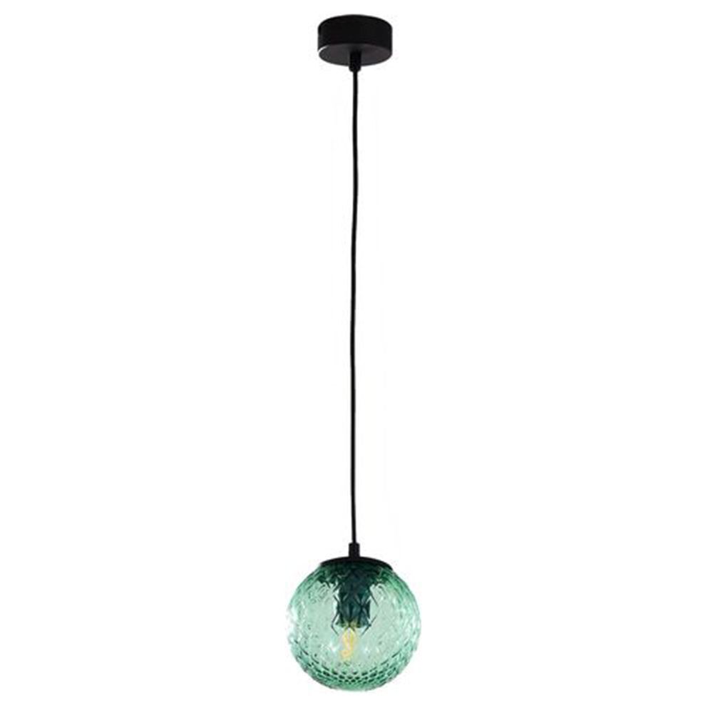 Lampe à suspendre Noir Vert G9 Moderne Verre Métal Ø14 cm Lampe