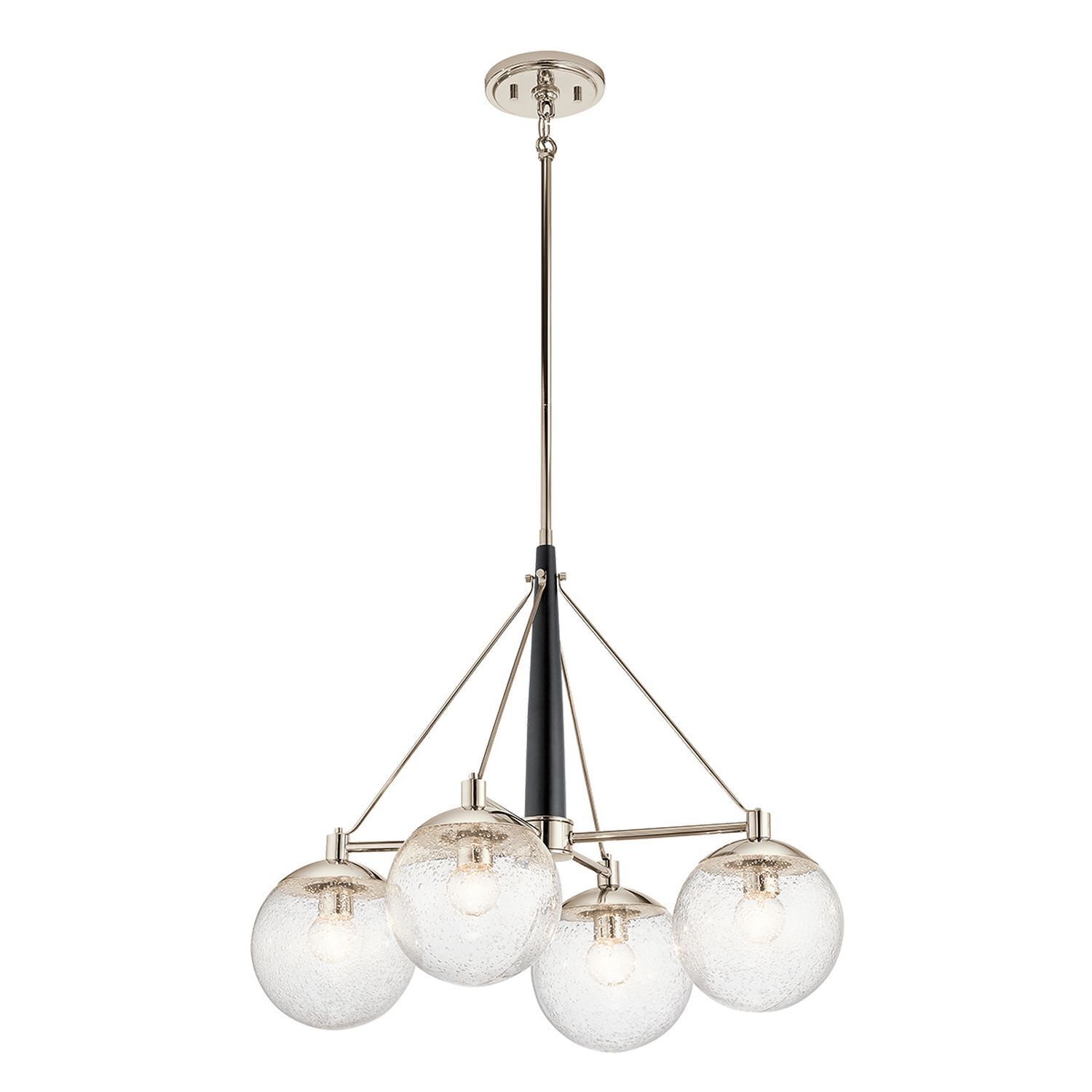 Suspension verre métal L : 70,3 cm Boule Abat-jour LIETA