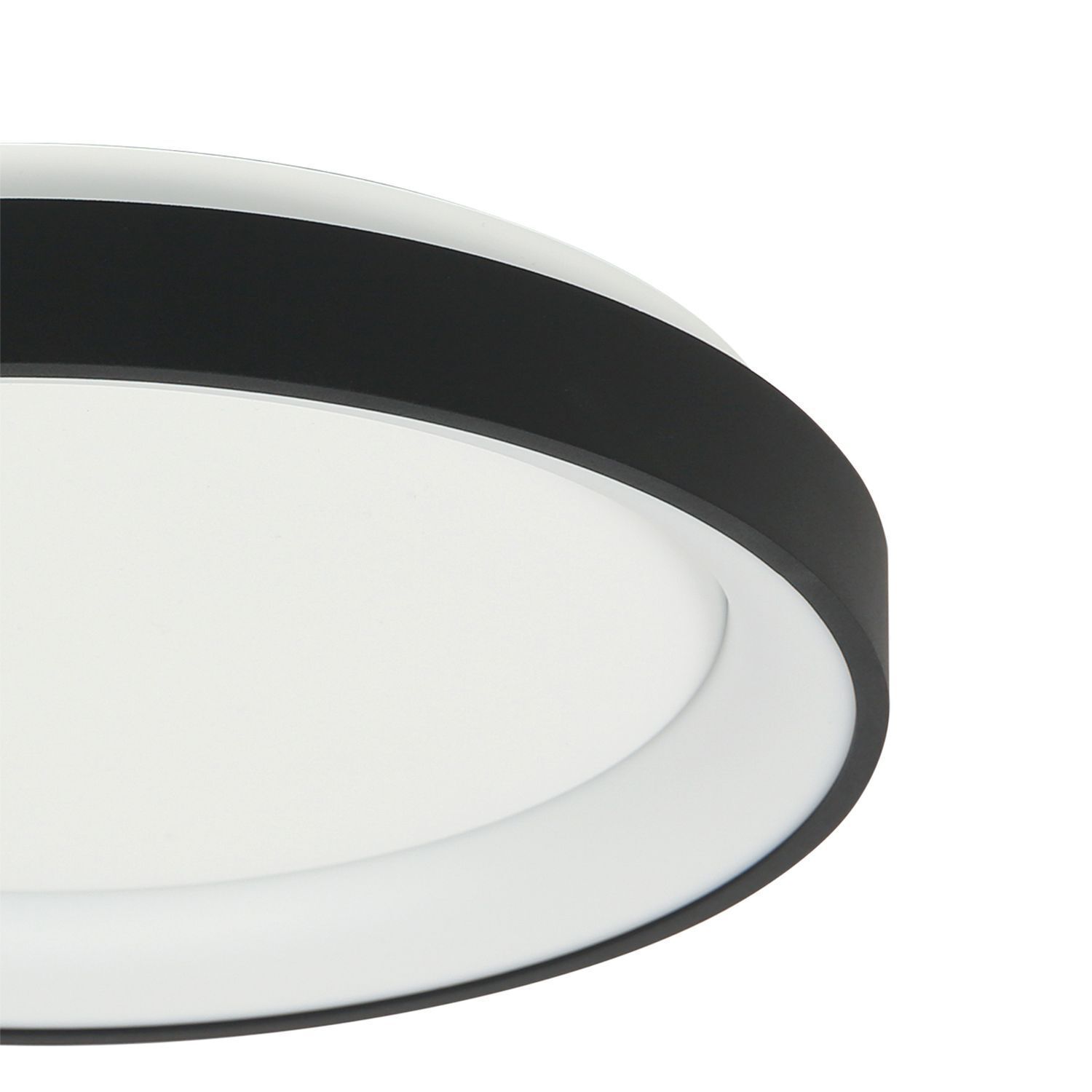 Plafonnier LED Noir Blanc Ø28 cm 2700 K confortable