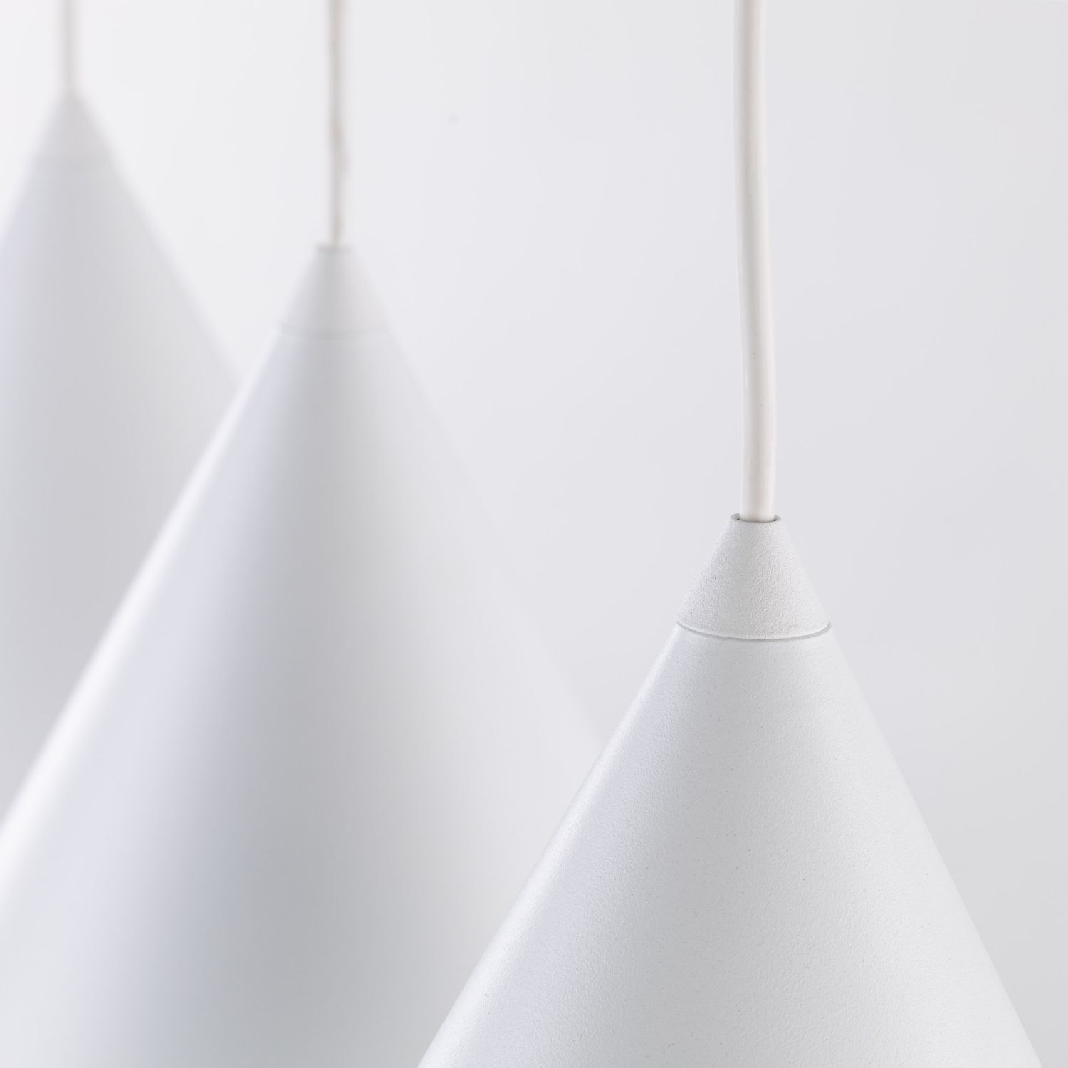 Suspension 3 flammes métal L : 75 cm blanc E27 CODY