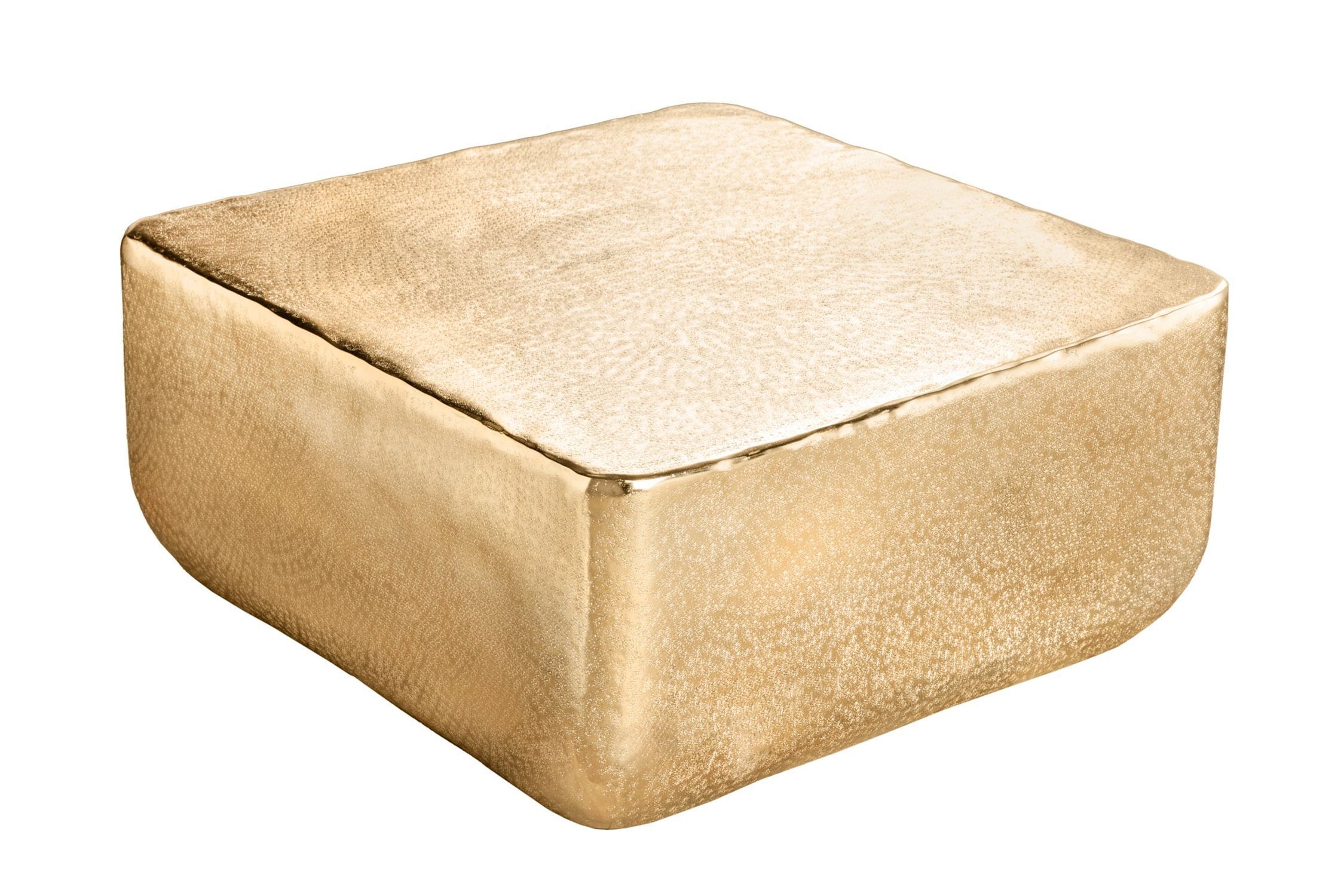Table basse en métal doré 68 x 68 cm artisanale Moebel