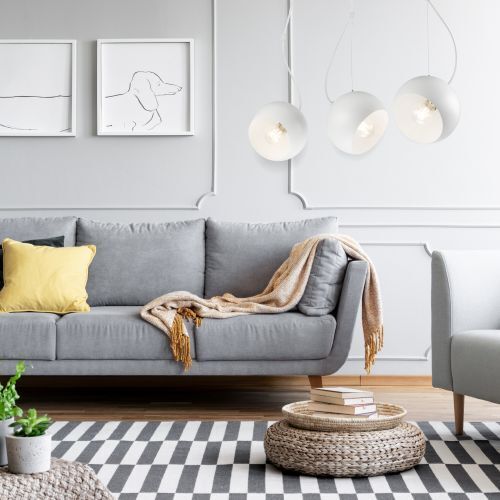 Dekoration für Zuhause, Couch, Mobiliar, Teppich, Wohnzimmer