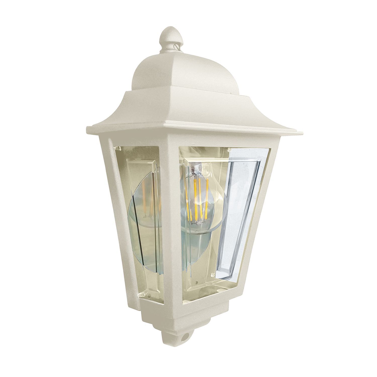Lampe d'extérieur murale IP44 en crème rustique E27 H : 32,5 cm