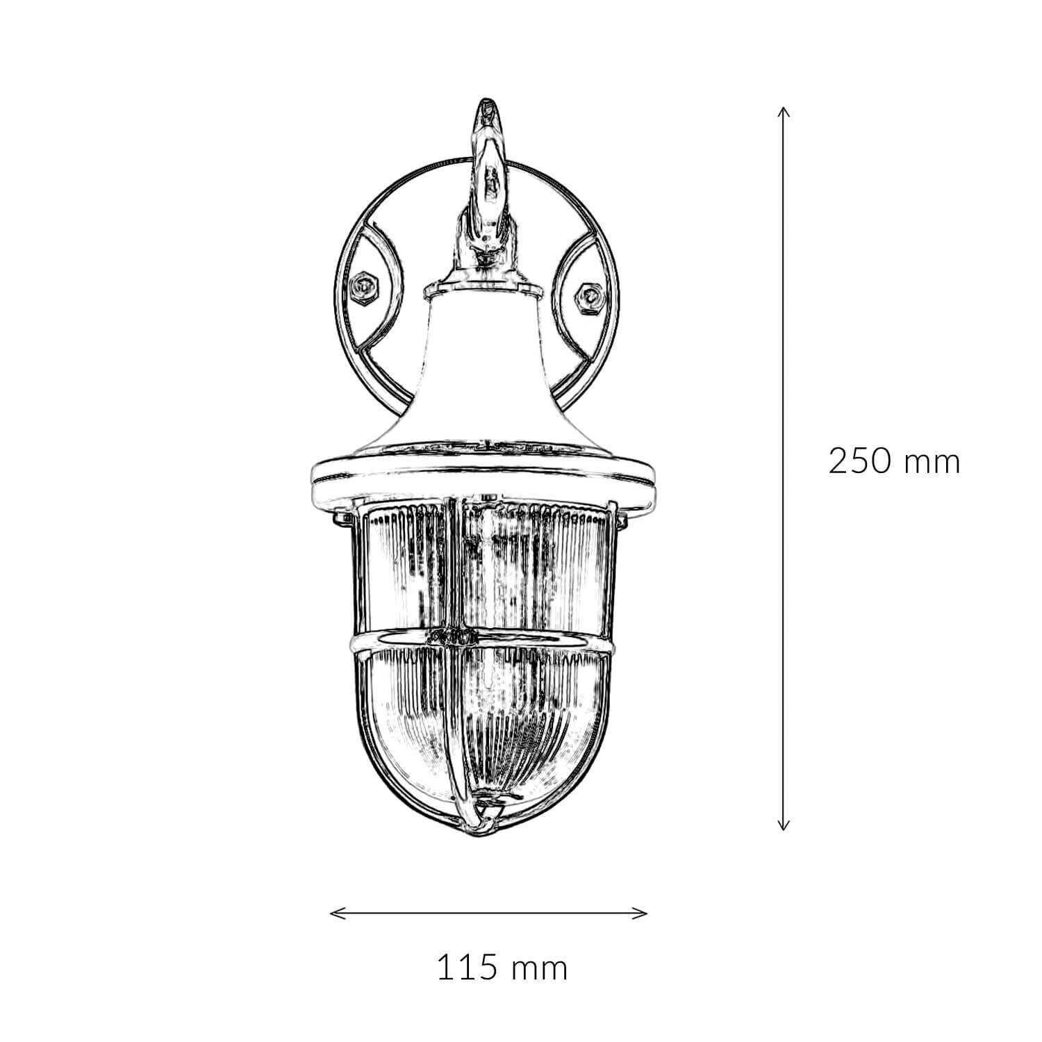 Applique antique laiton véritable pour l'extérieur SANTORIN