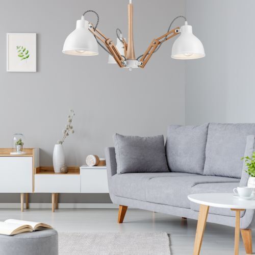Plafonnier TIASIA Bois Moderne Salon