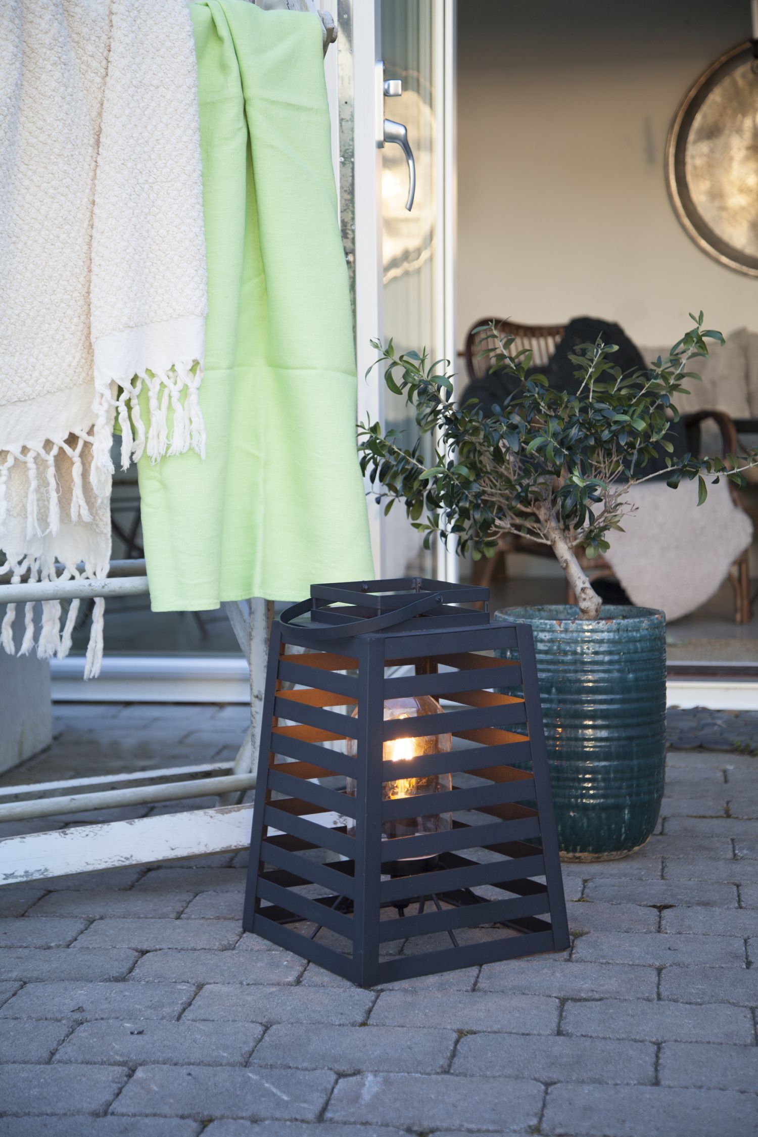 Laterne, Feuerplatz, Garten Deko, Brenner, Pflanze