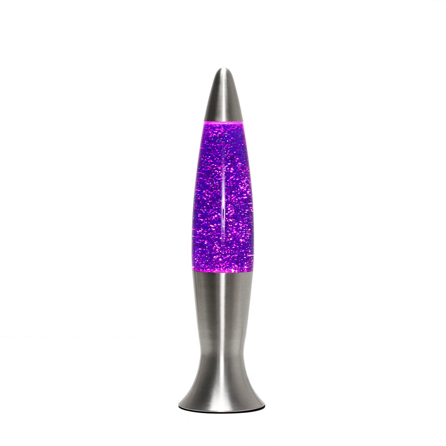 Lampe à Lave Rétro Paillettes Violet Argent H:40cm ANGELINA