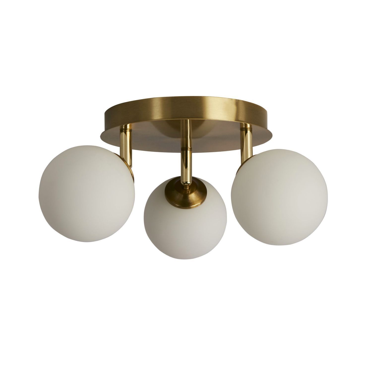 Spot de plafond 3 flammes G9 en or blanc Ø 34 cm
