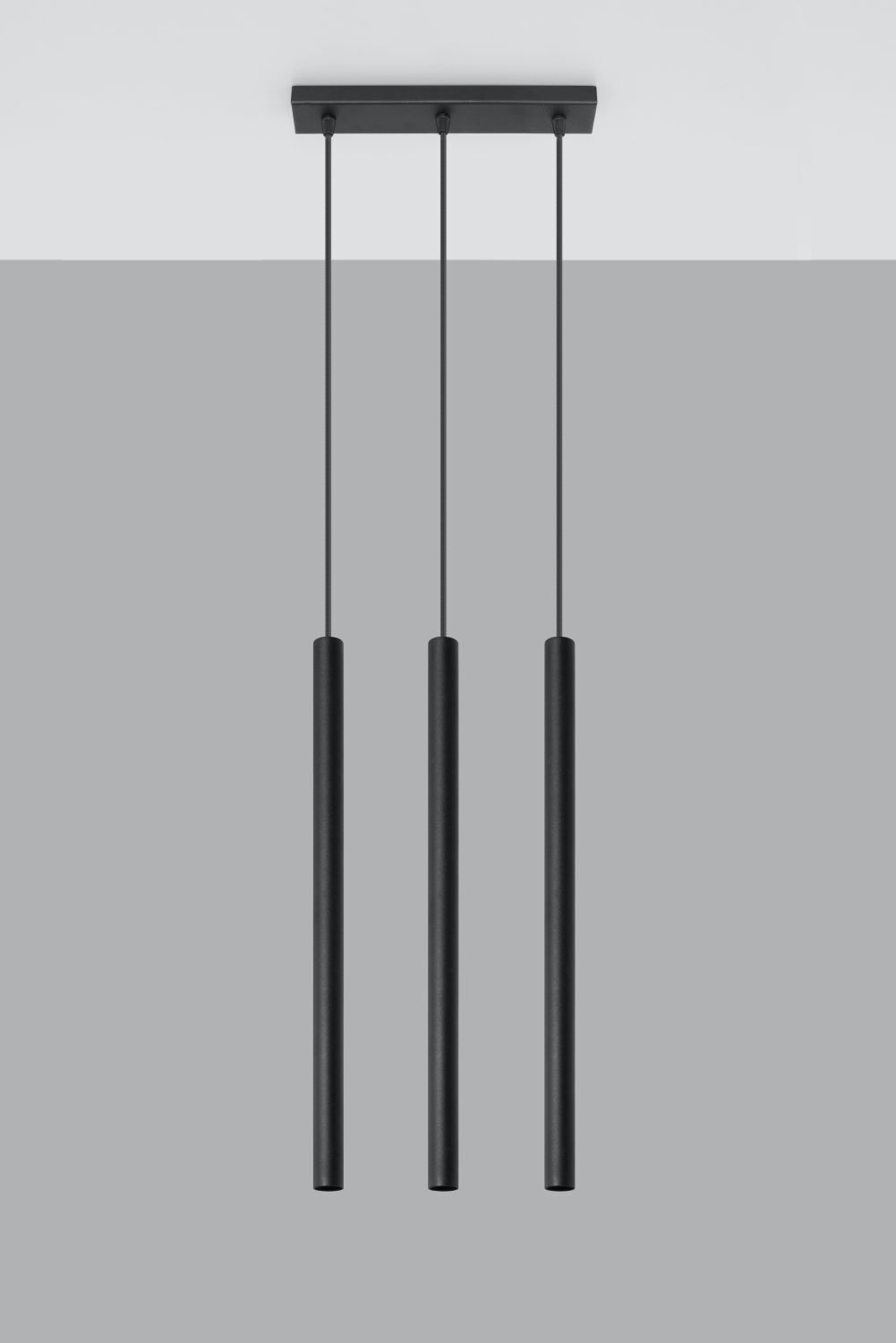Suspension noir métal 3 flammes G9 PETERA cuisine