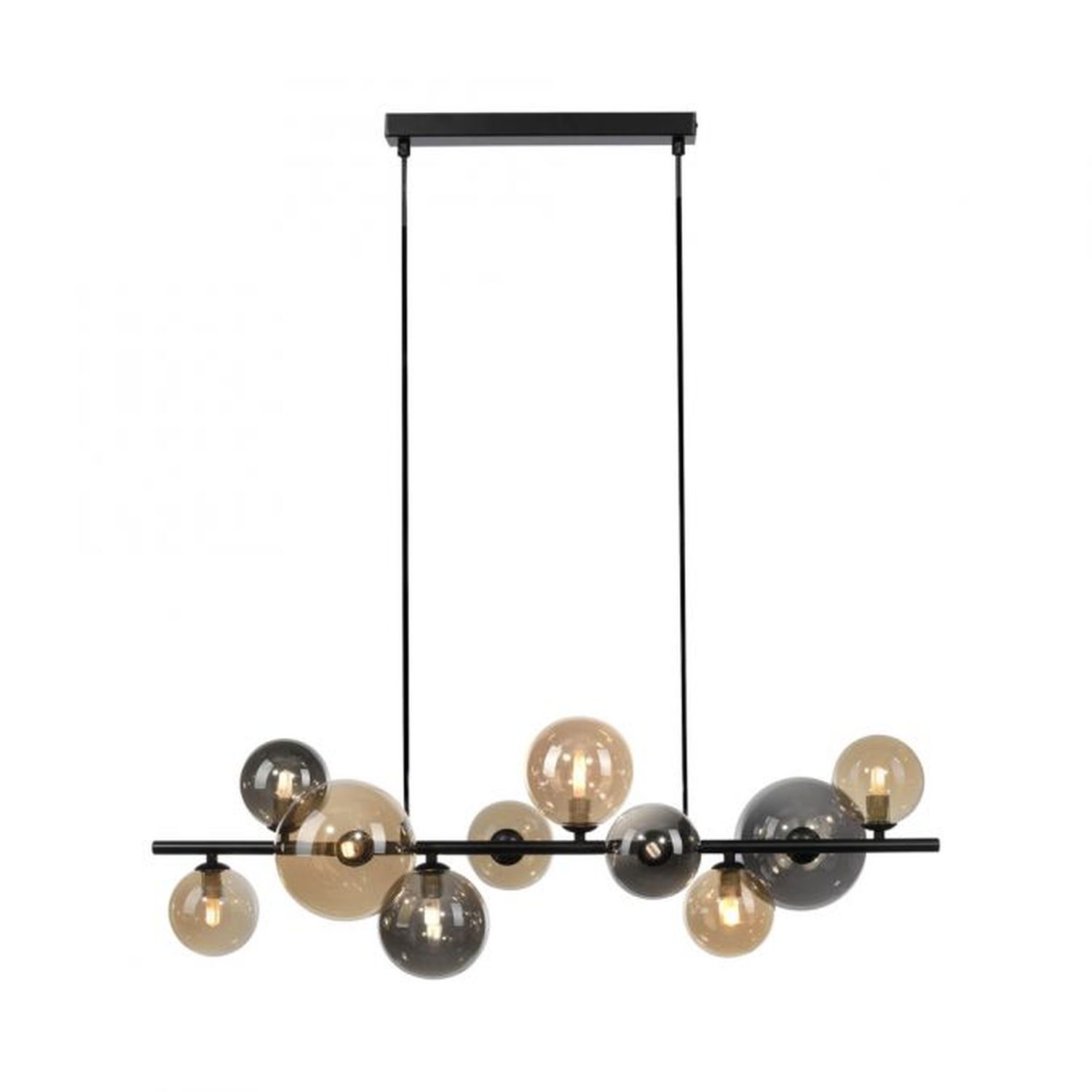 Lampe à suspendre gris fumée ambre G9 3000 lm verre 10-flmg