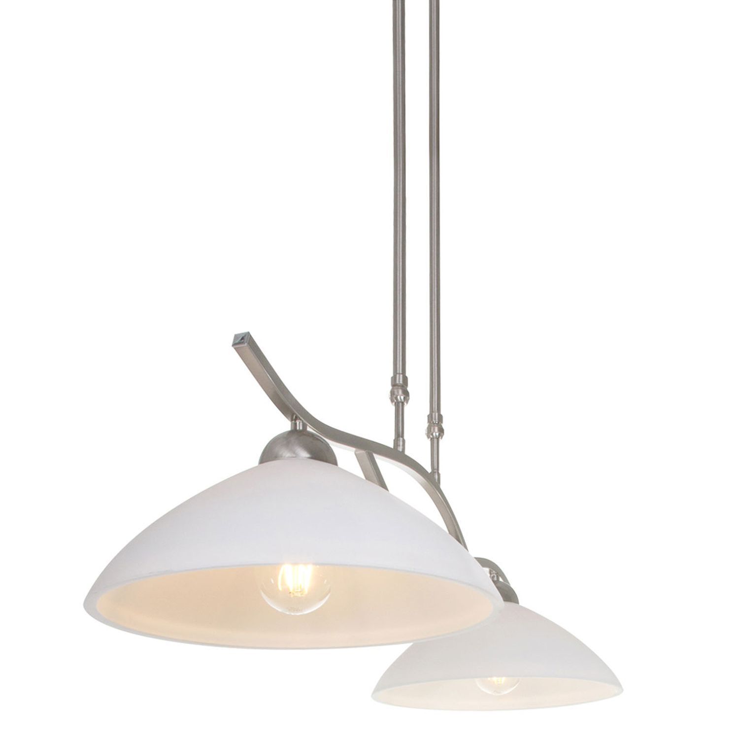 Plafonnier confortable métal verre en acier blanc 82 cm