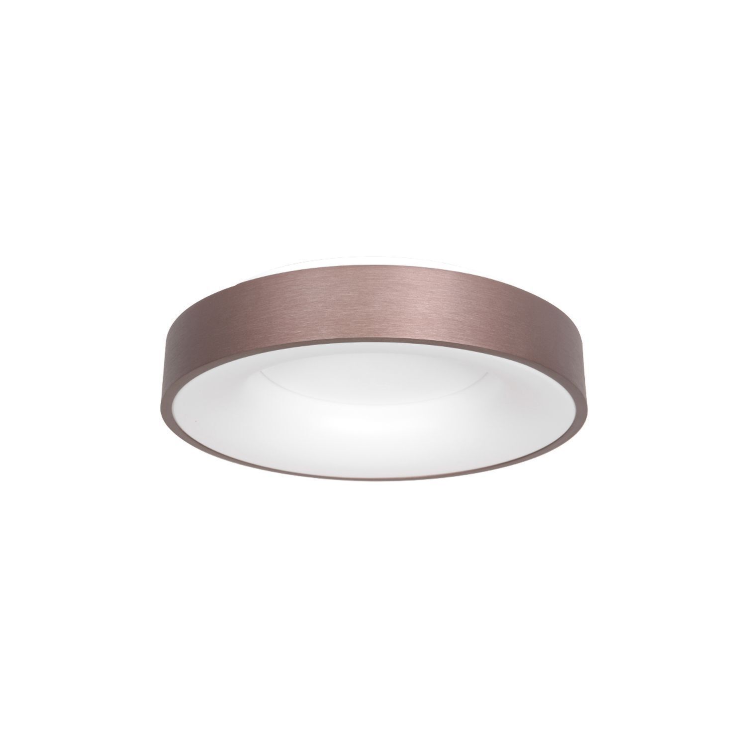 Plafonnier LED rond en bronze blanc Ø30 cm élégant