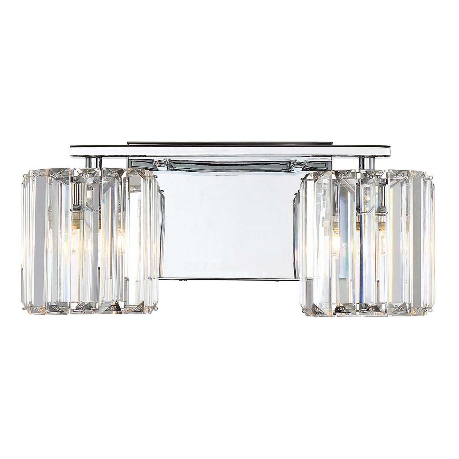 Lampe de salle de bain cristal 34,3 cm de large IP44 avec 2x LED G9