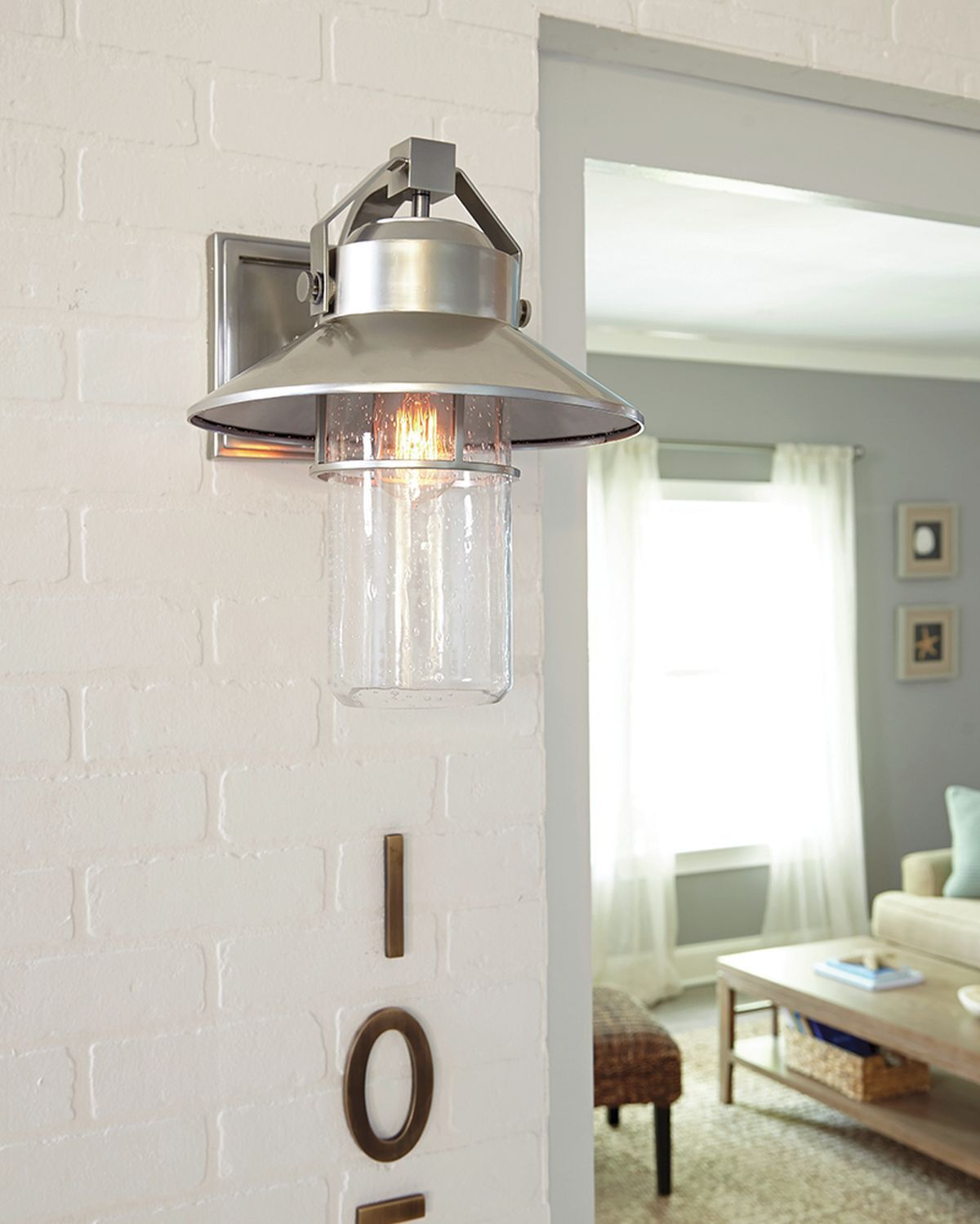 Lampe d'extérieur mur IP44 E27 verre Maritim Terrasse Maison