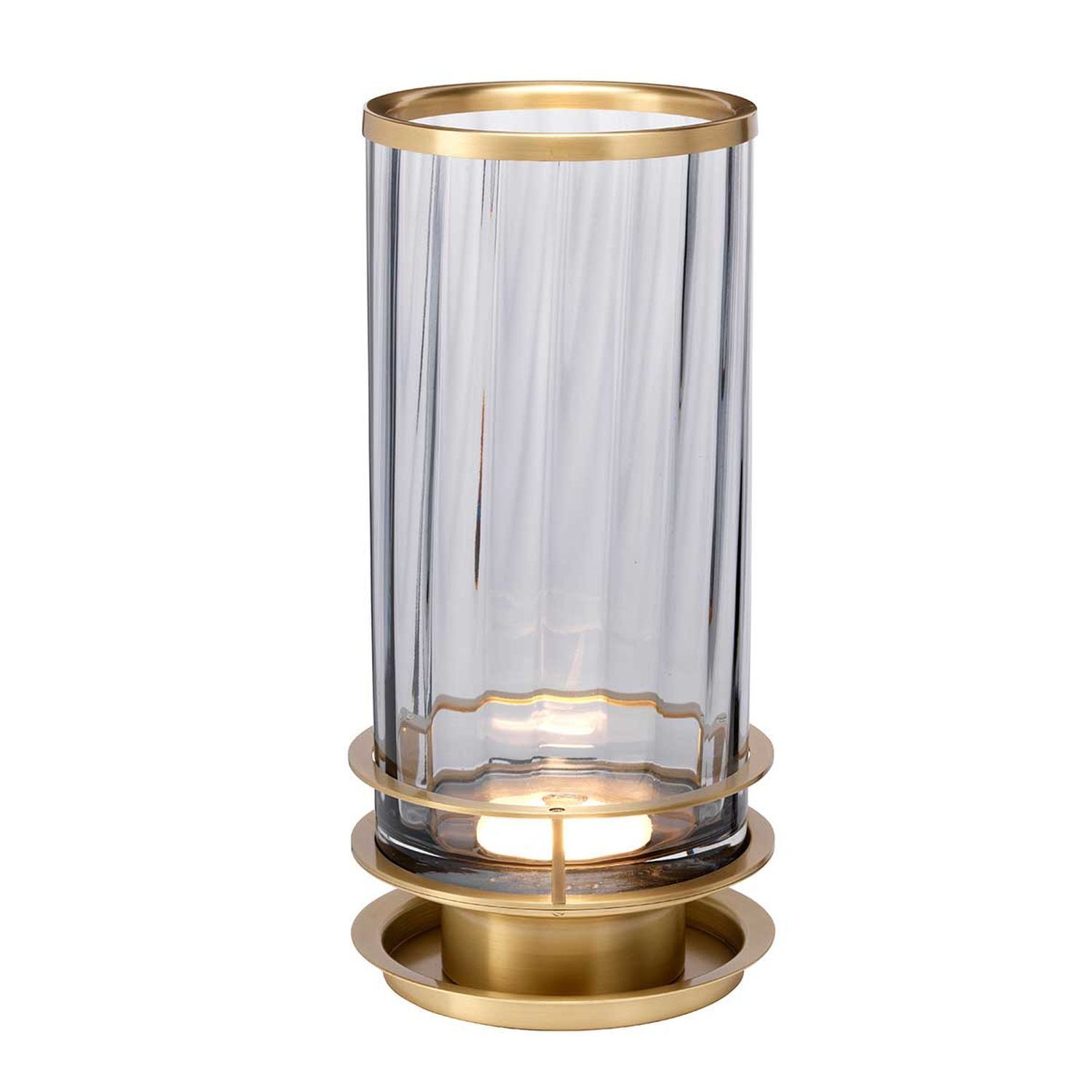 Lampe de table verre fumé 36,4 cm de haut avec GX53 LED 3000 K