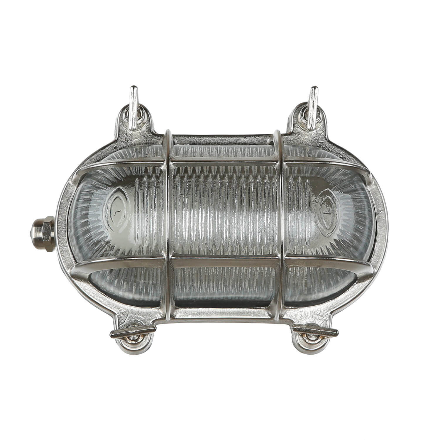 Lampe de bateau extérieur laiton en nickel IP64 ovale