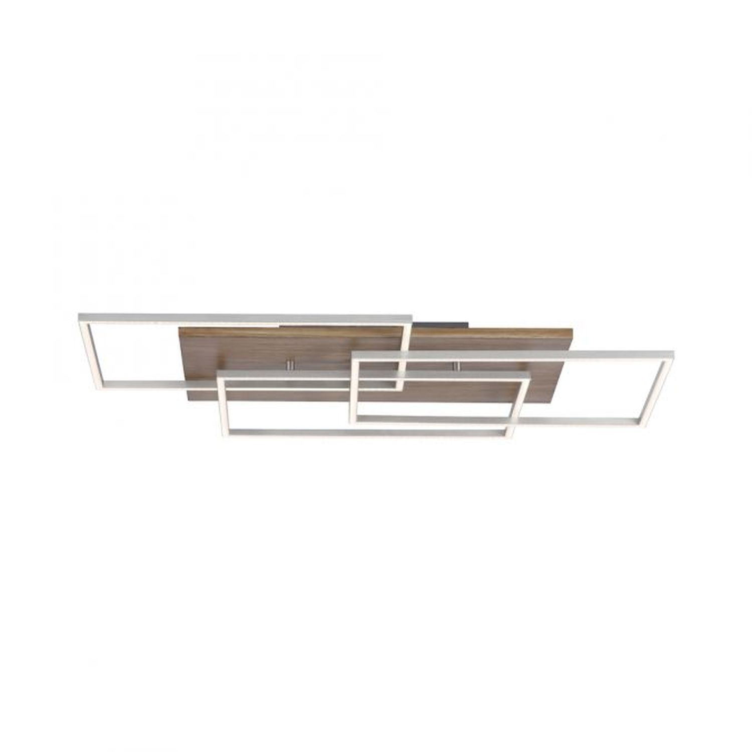 Gemütliche LED Deckenlampe Holz L:82 cm 4320 lm dimmbar Ablage