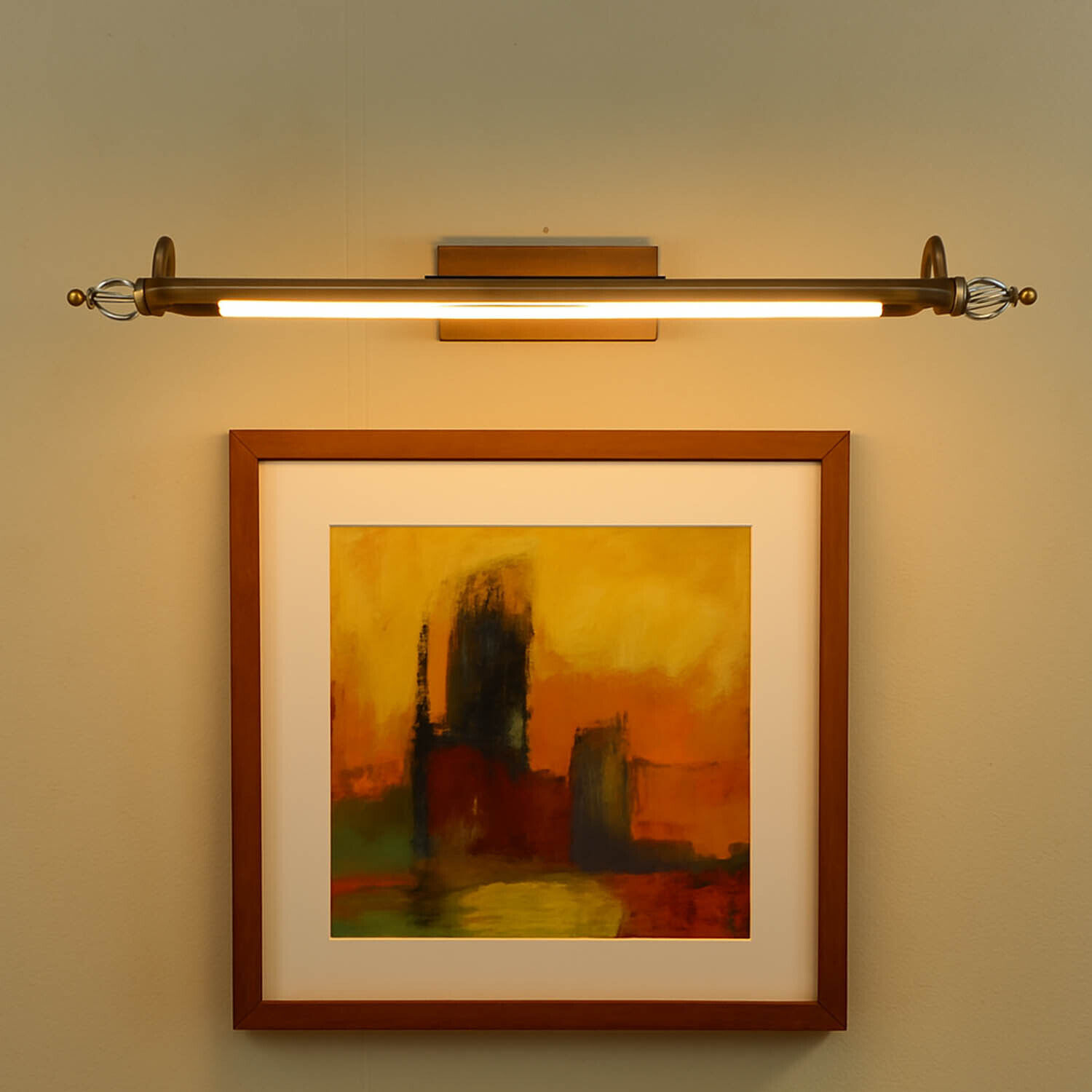 Lampe à tableau LED métal art nouveau 8W 79,5cm long Kunst, Malerei