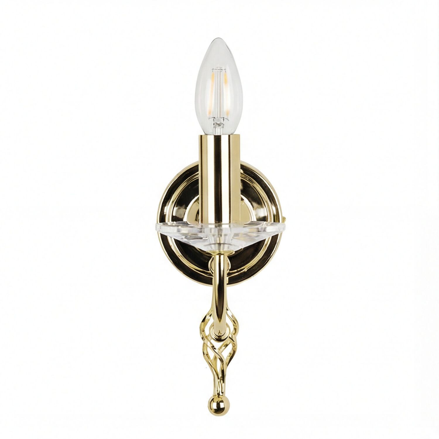 Wandleuchte, Wandlampe, Gold, Glühbirne, Kabeldekor