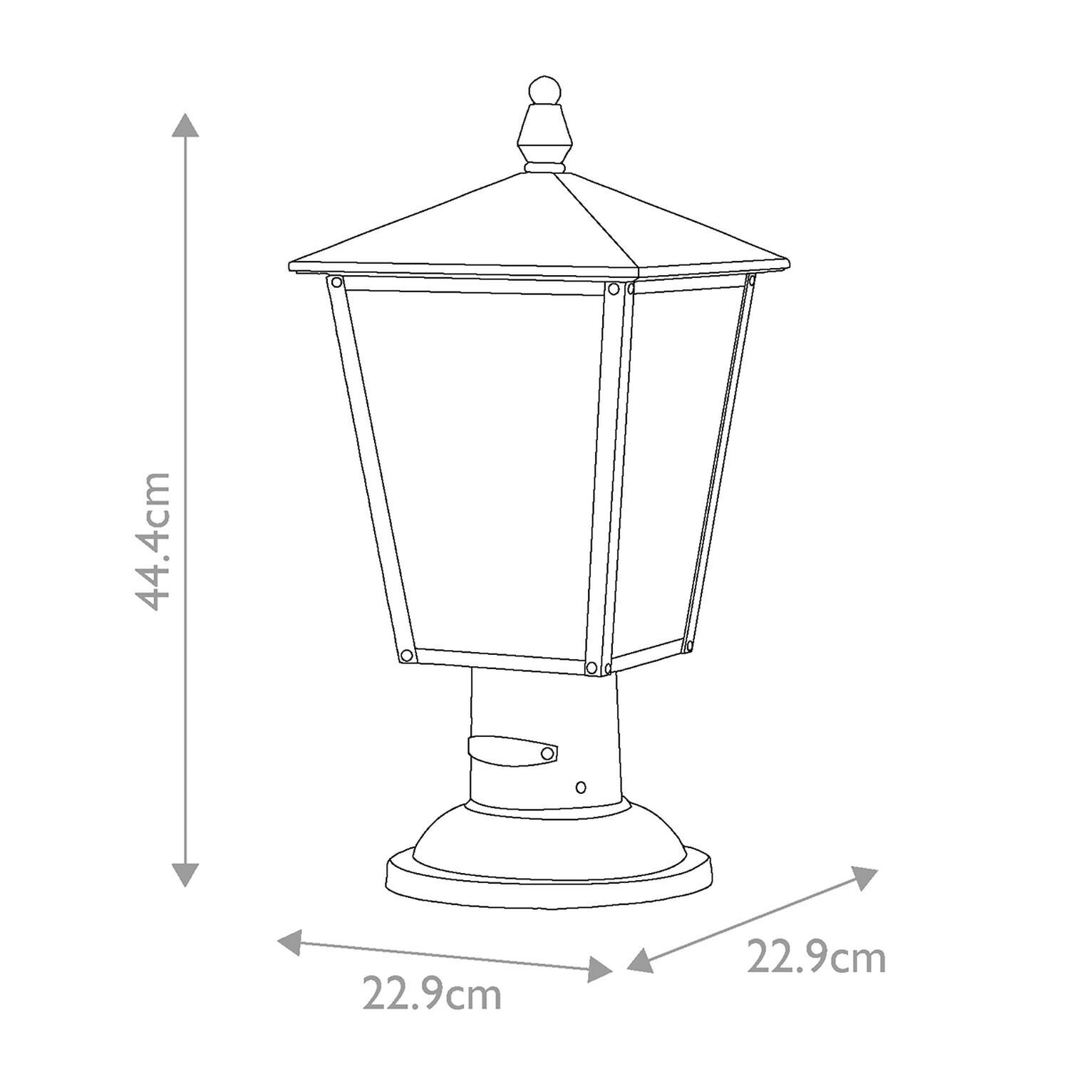 Lampe de socle Rustique IP44 hauteur 44,4 cm noir 2x E14