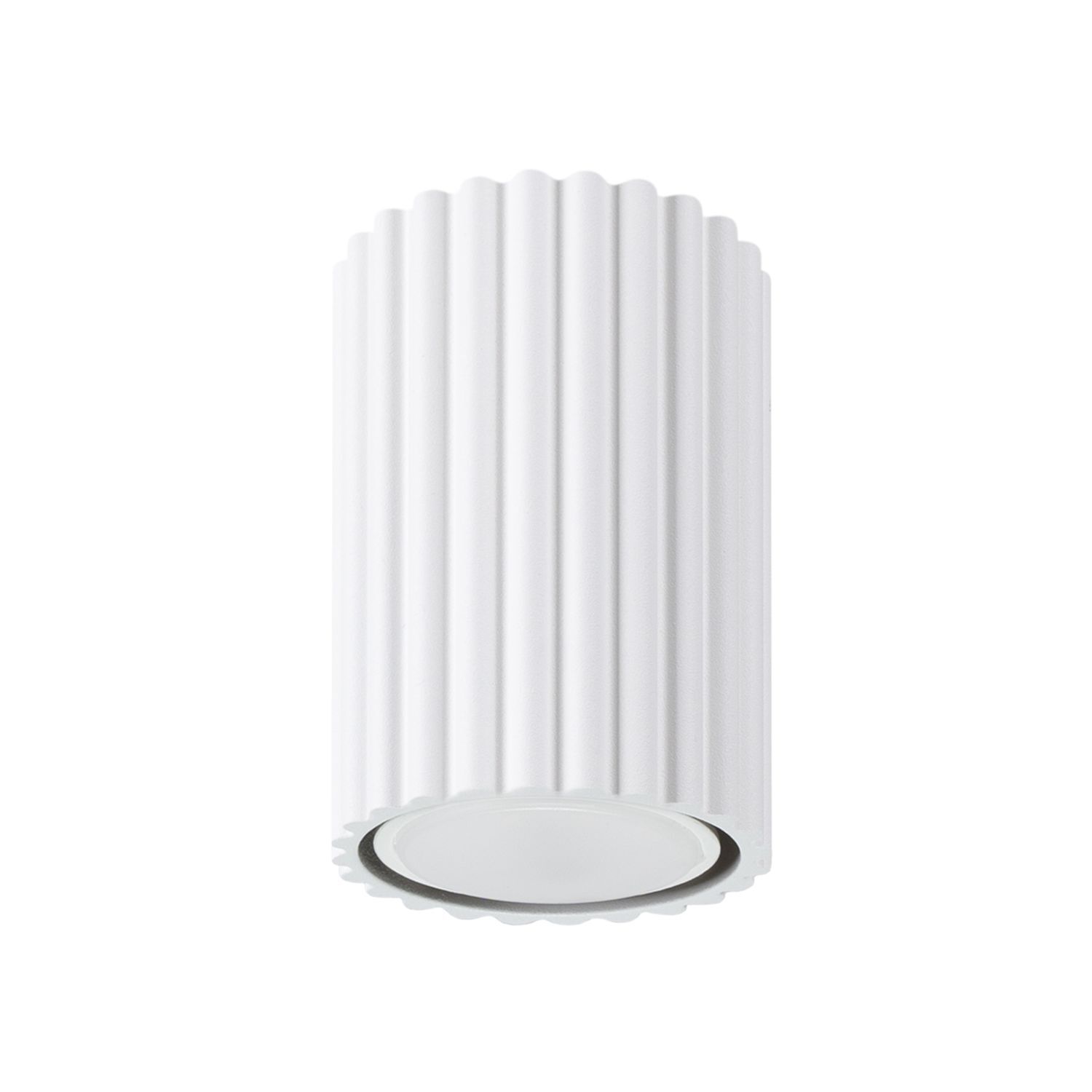 Lampe de plafonnier Moderne petite H : 10 cm Ø 6,5 cm Blanc apparent