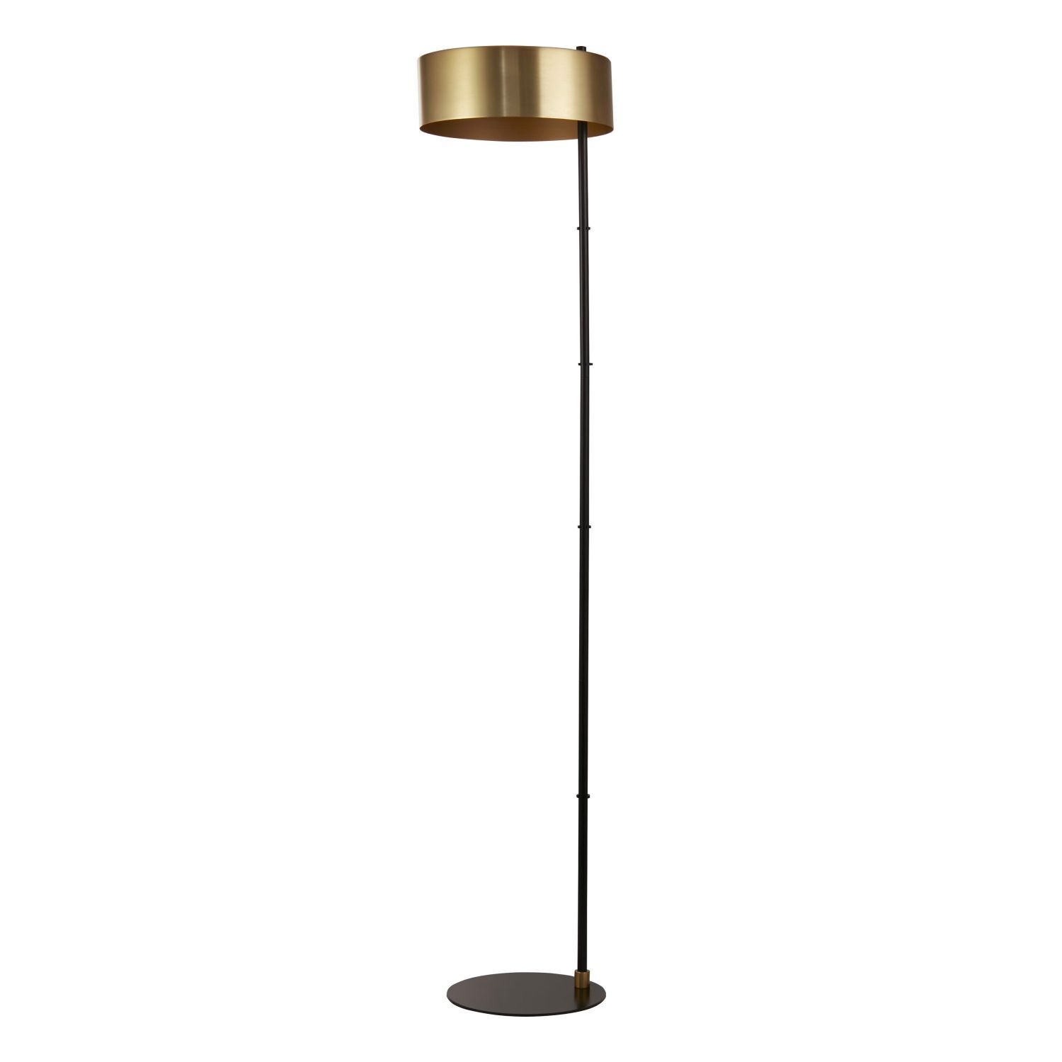 Lampadaire Noir Or E27 149 cm petit métal Moderne