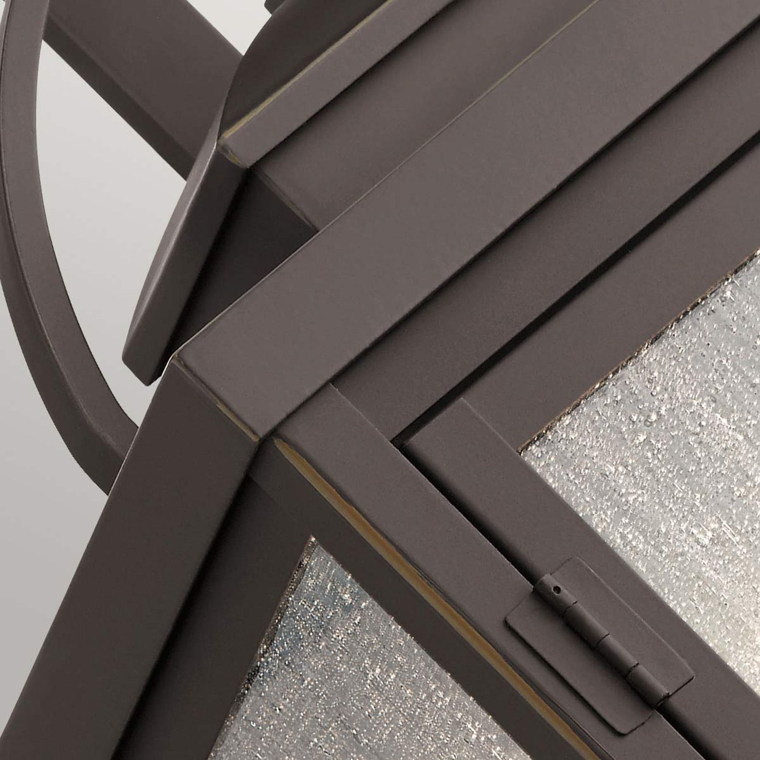 Applique extérieure aluminium verre H : 37,2 cm IP44 en bronze