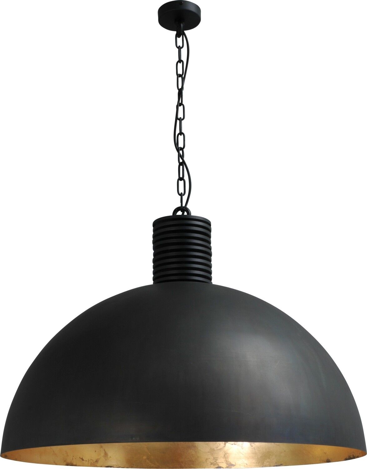XXL Suspension Gris Métal Or Ø80cm LARINO