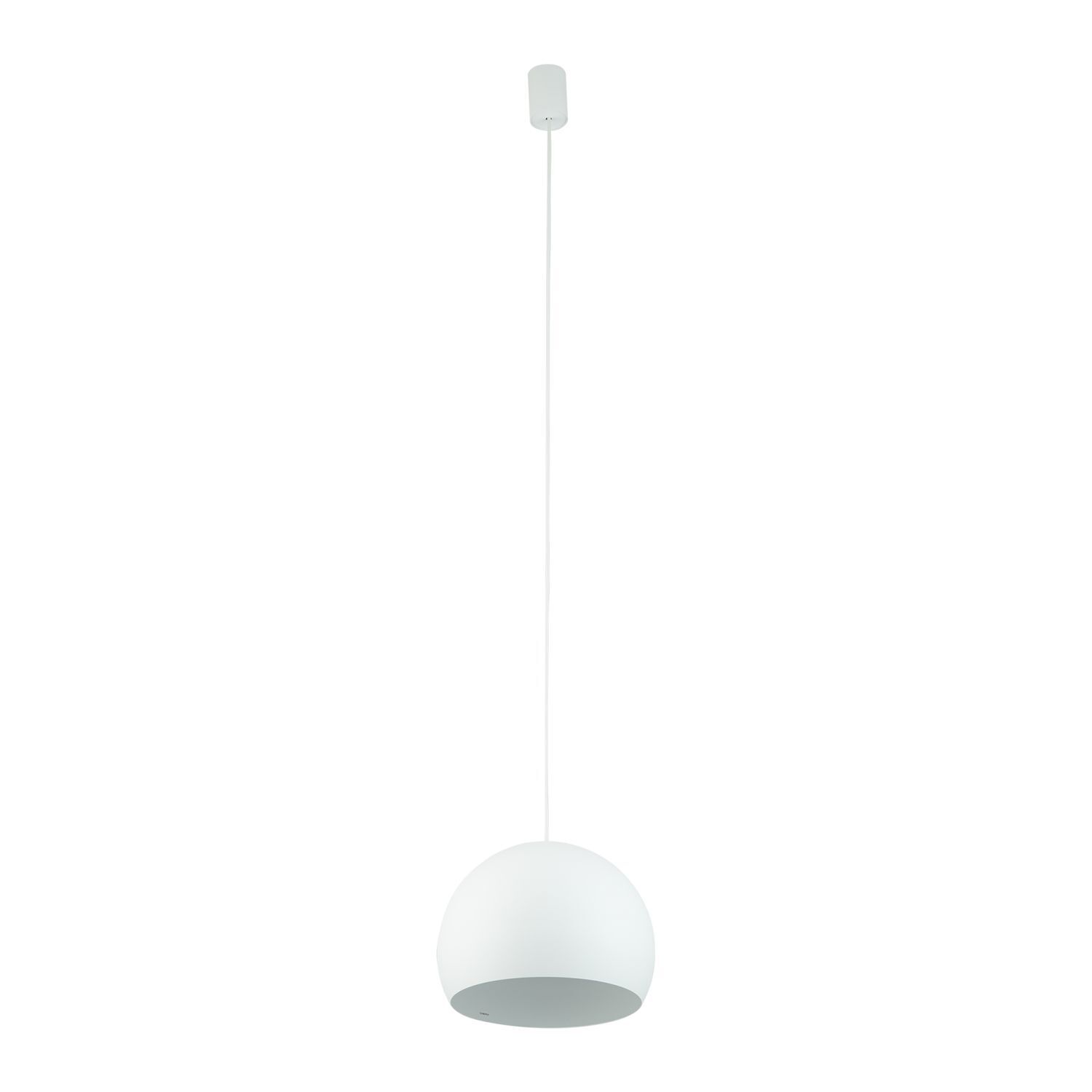 Suspension Abat-jour sphérique Ø 27,5 cm GU10 Blanc Métal Rétro