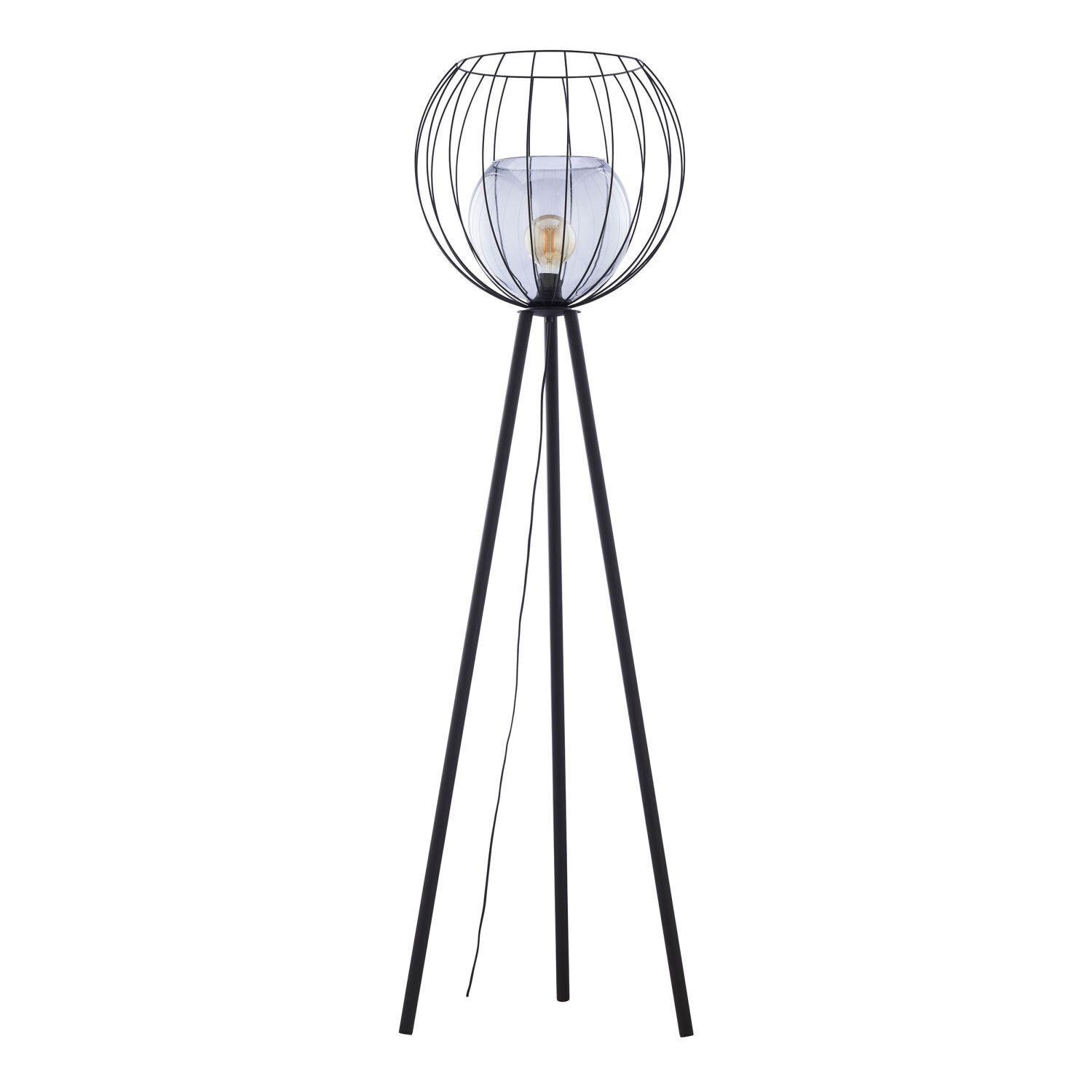 Lampadaire Moderne 179 cm de haut Métal Verre Tripode