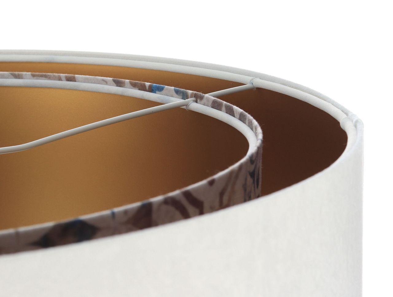 Lampe à suspendre ronde D : 50 cm E27 Tissu aspect velours KARIM