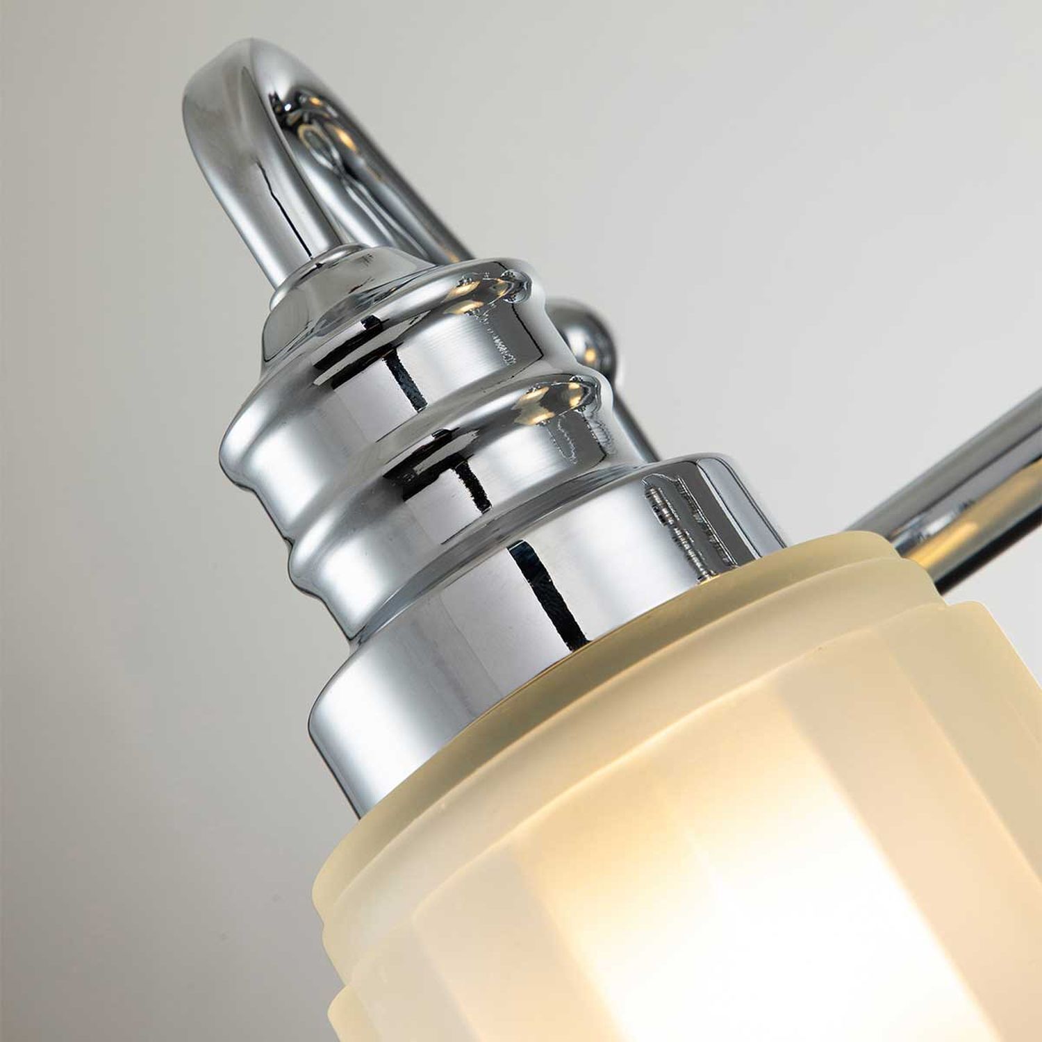 Lampe Art Nouveau Salle de Bains LED G9 L : 35,7 cm Chrome Blanc IP44