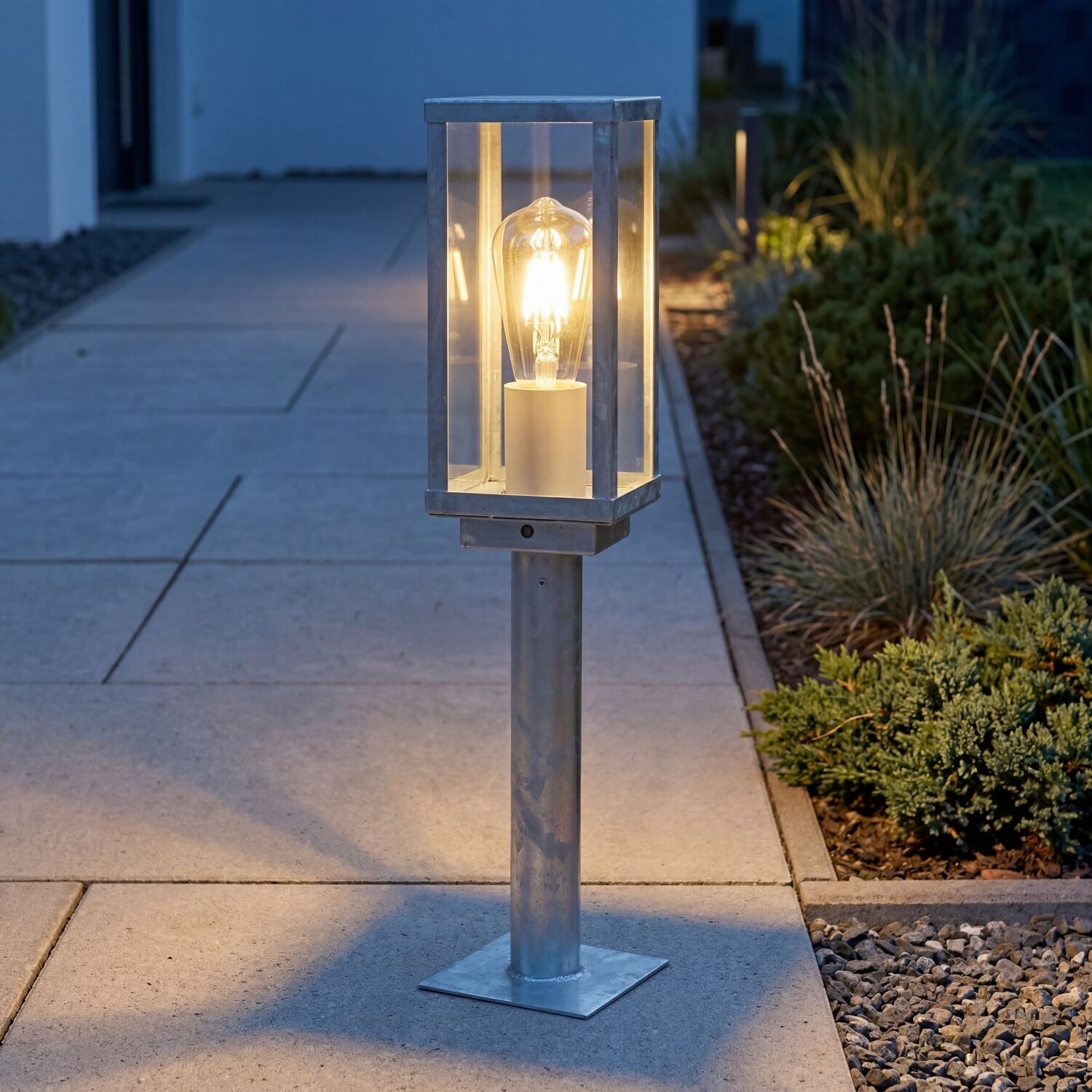 Lampe de socle Vintage aluminium en zinc IP44 E27 50 cm