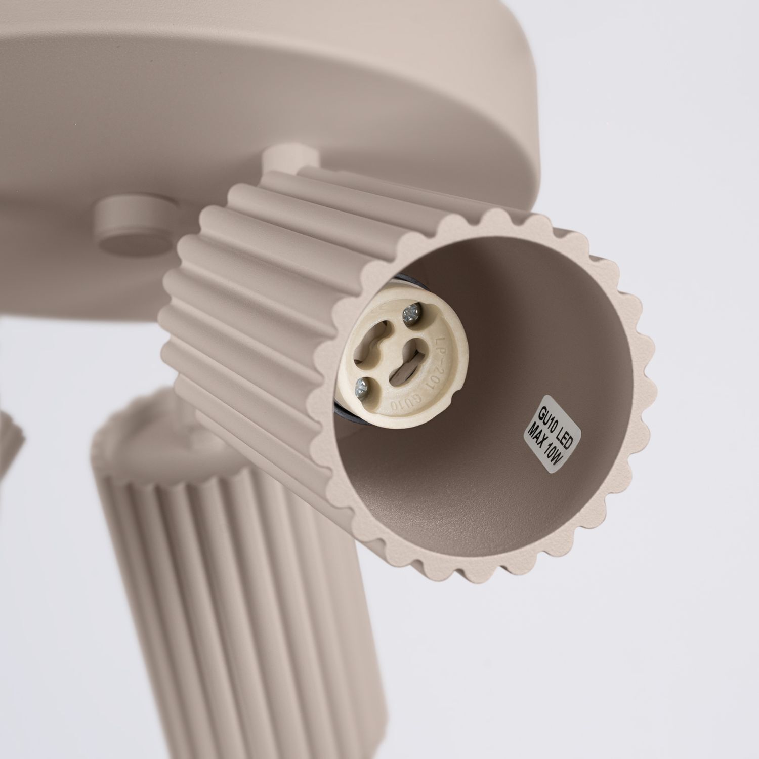 Flexibler Deckenstrahler Aluminium Taupe GU10 L:19,5 cm Beleuchtung